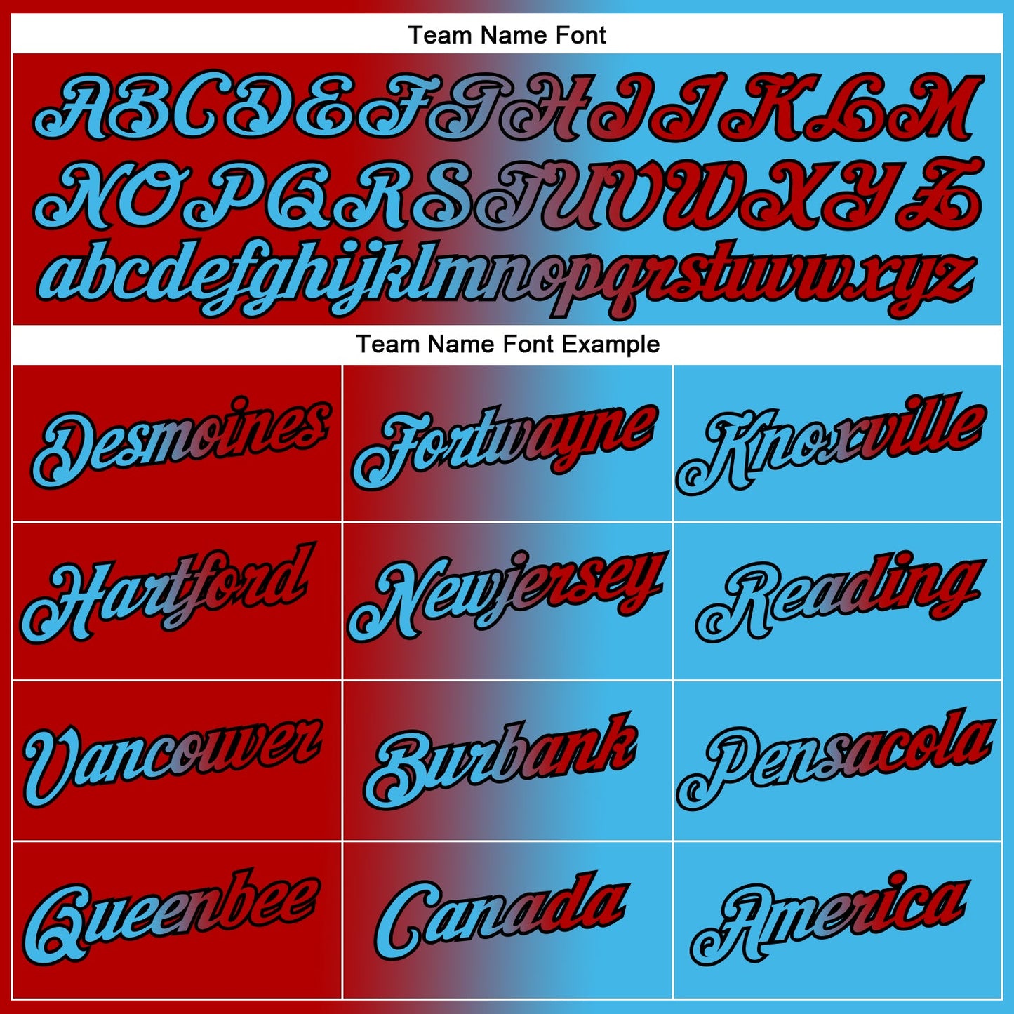 Custom Sky Blue Red-Black Gradient Fashion Performance T-Shirt view 3
