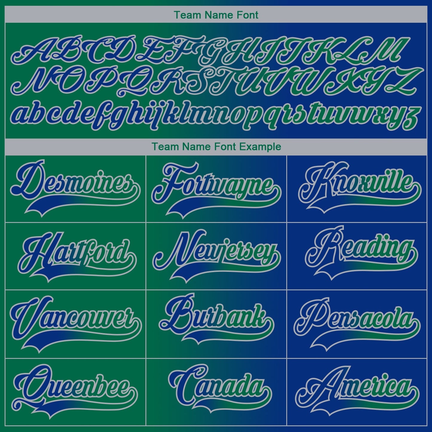 Custom Royal Kelly Green-Gray Gradient Fashion Hockey Lace Neck Jersey view 6