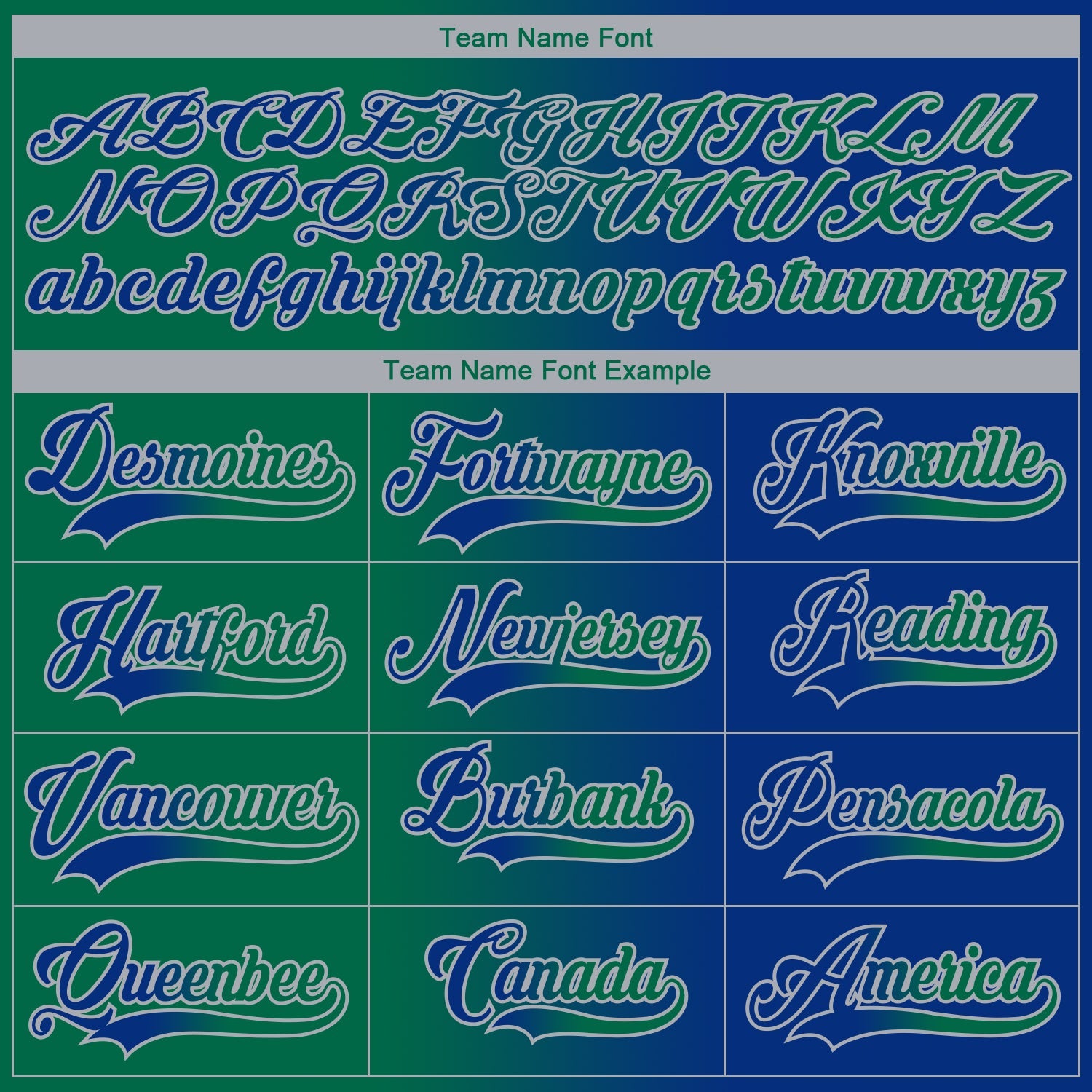Custom Royal Kelly Green-Gray Gradient Fashion Hockey Lace Neck Jersey view 6