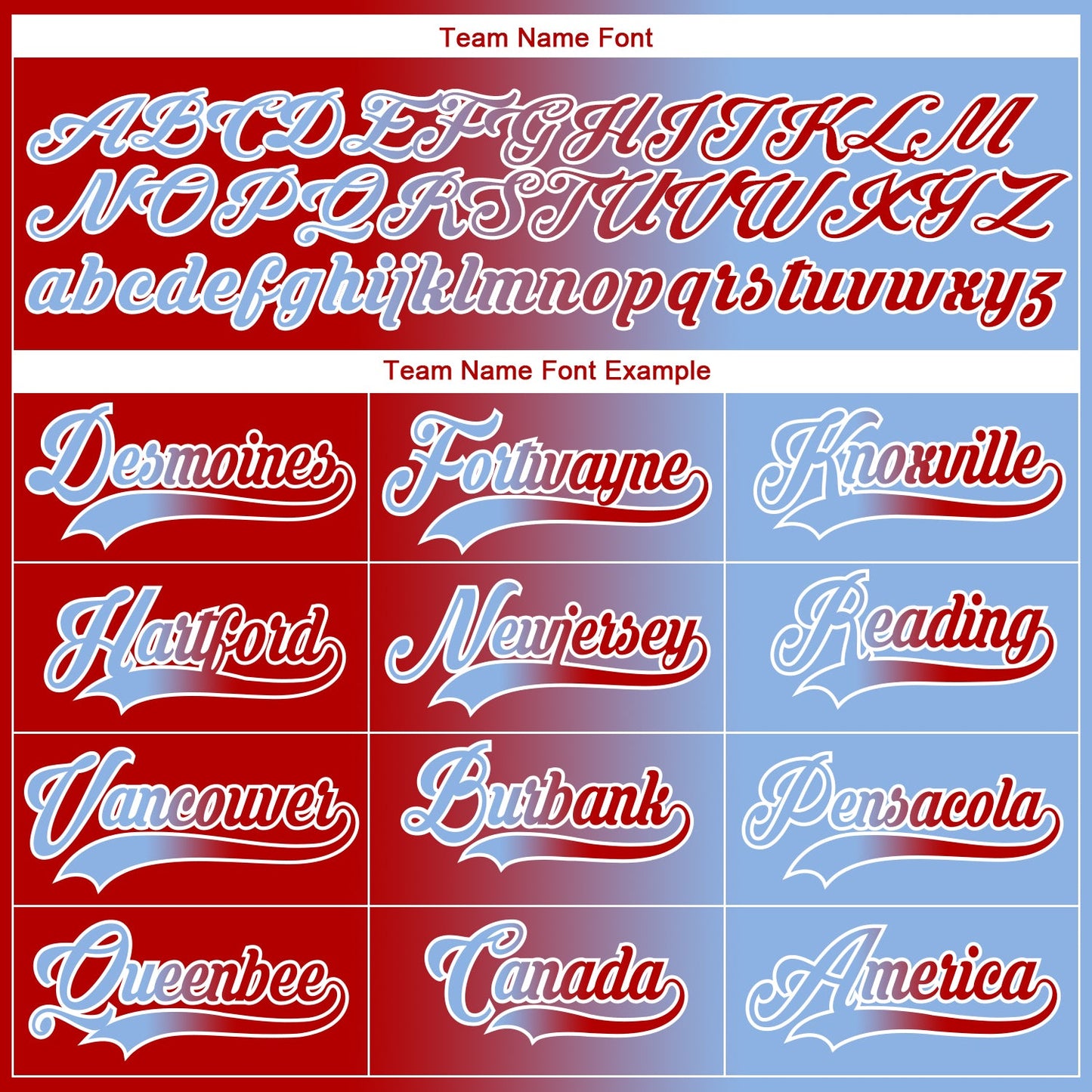 Custom Light Blue Red-White Gradient Fashion Hockey Lace Neck Jersey view 6