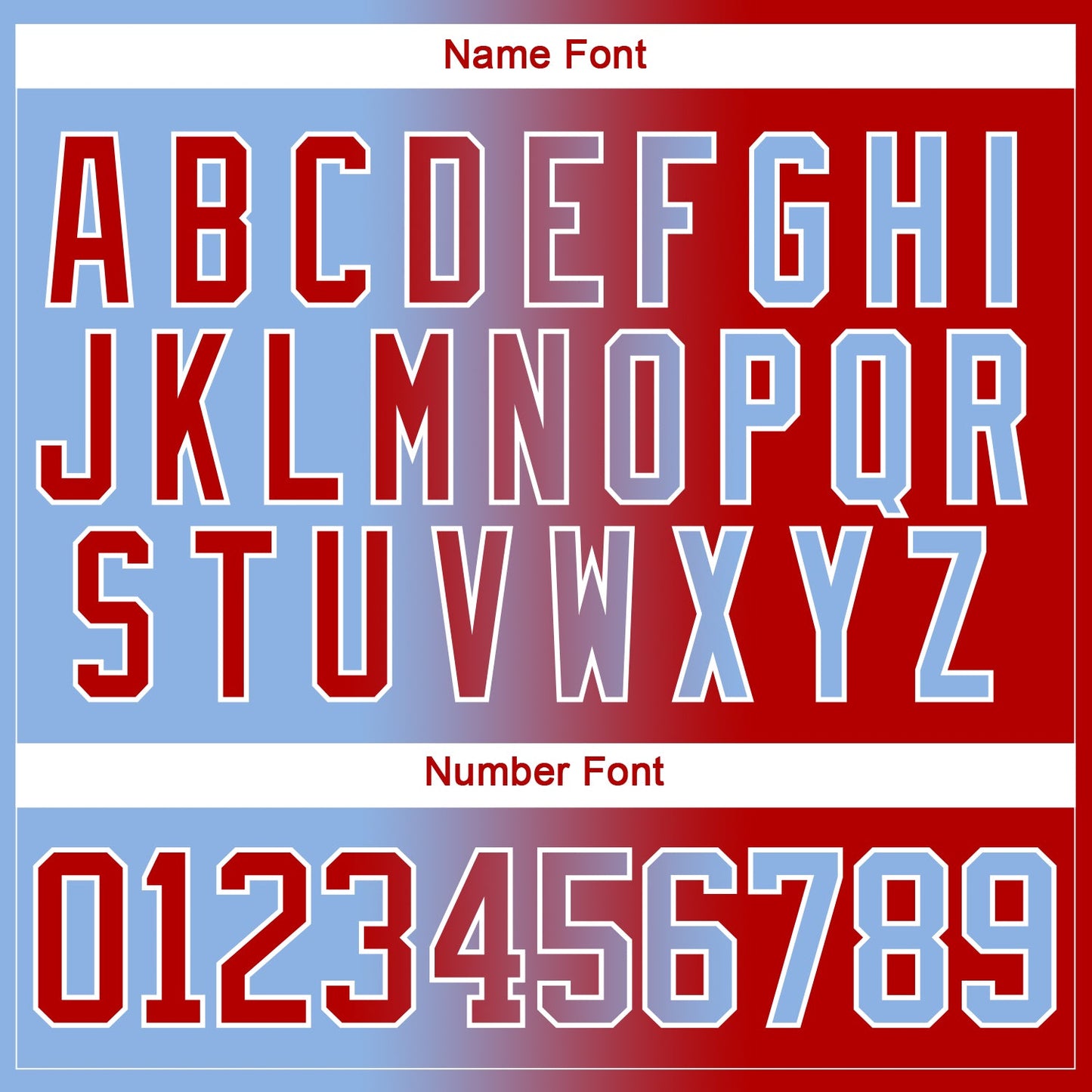 Custom Light Blue Red-White Gradient Fashion Hockey Lace Neck Jersey view 7