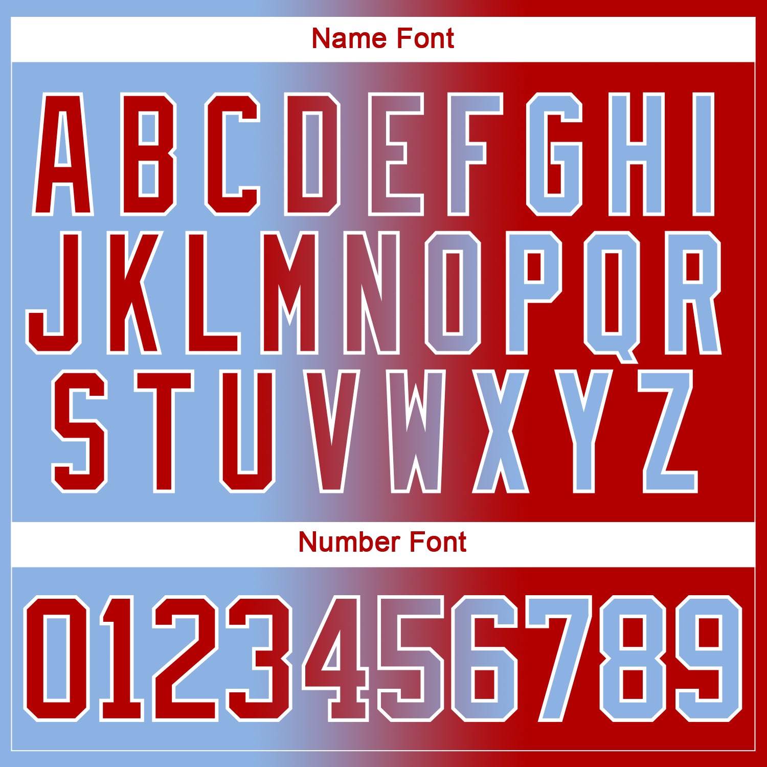 Custom Light Blue Red-White Gradient Fashion Hockey Lace Neck Jersey view 7