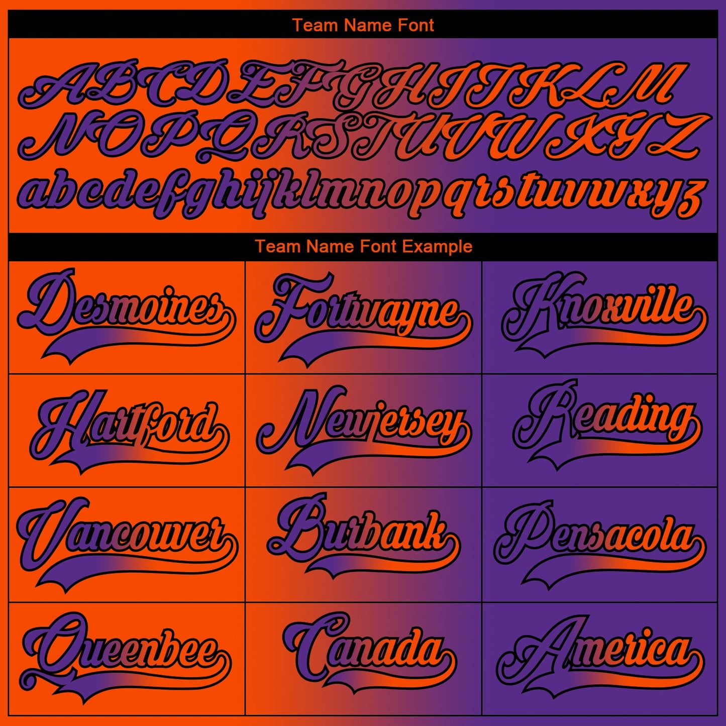Custom Purple Orange-Black Gradient Fashion Hockey Lace Neck Jersey view 6