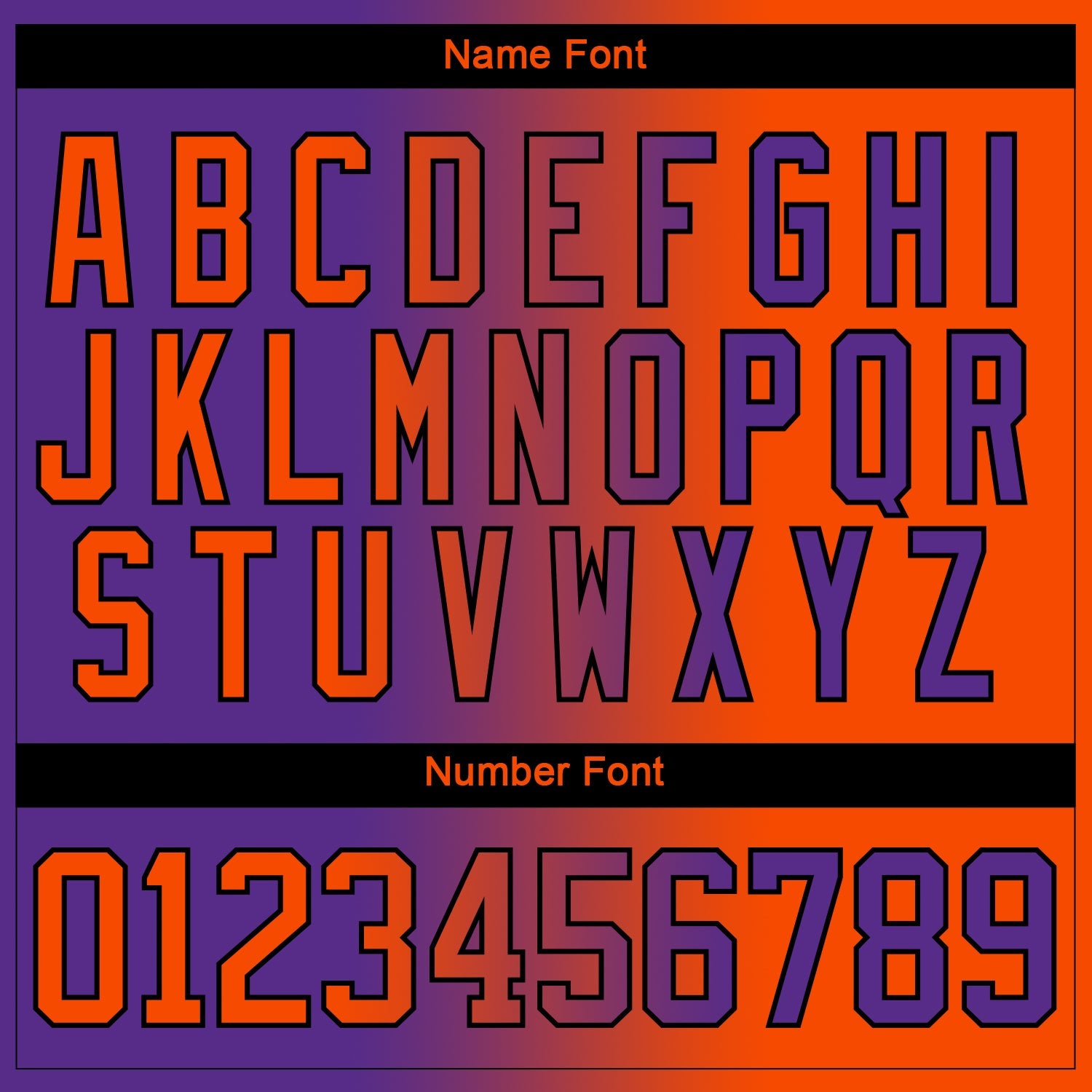 Custom Purple Orange-Black Gradient Fashion Hockey Lace Neck Jersey view 7