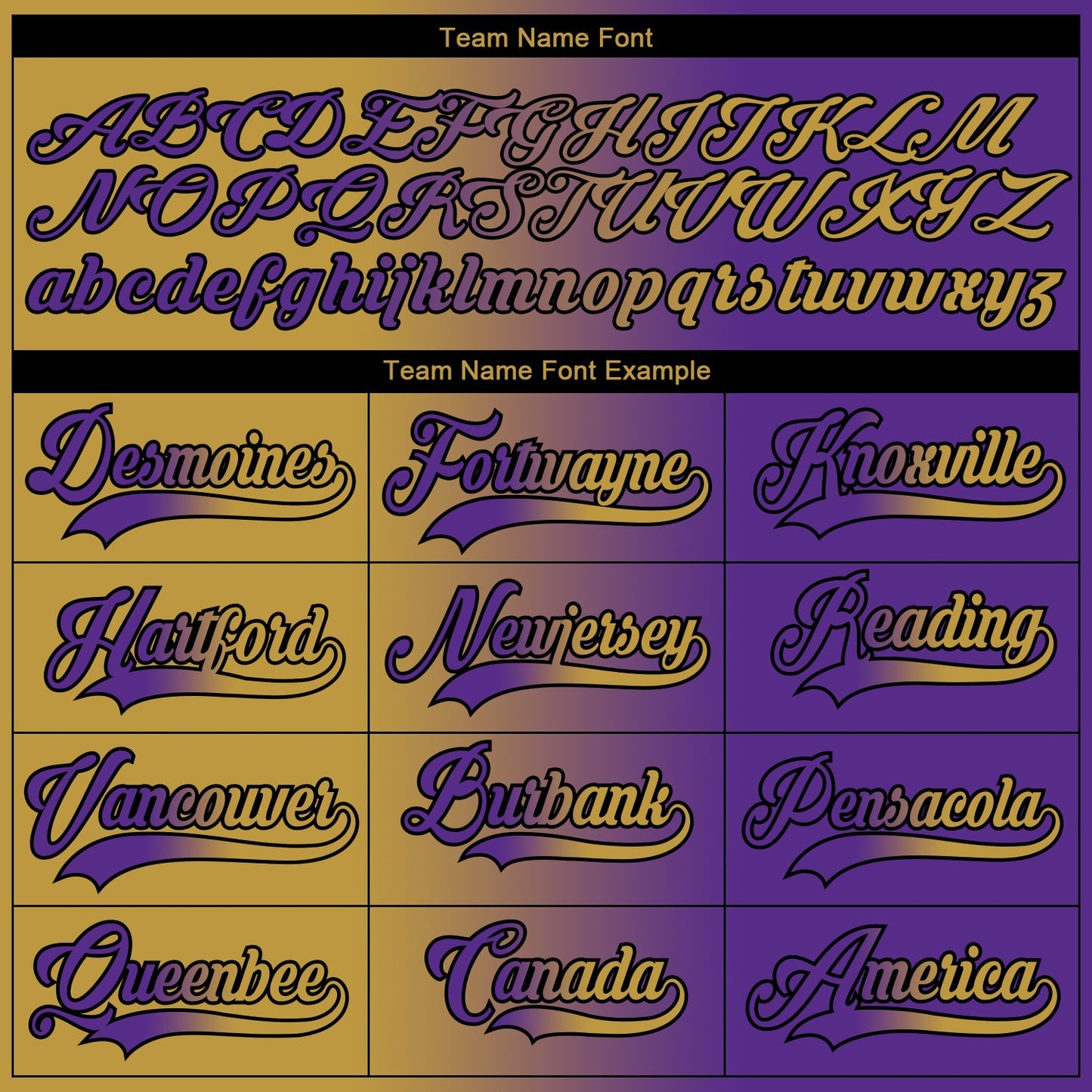 Custom Purple Old Gold-Black Gradient Fashion Hockey Lace Neck Jersey view 6