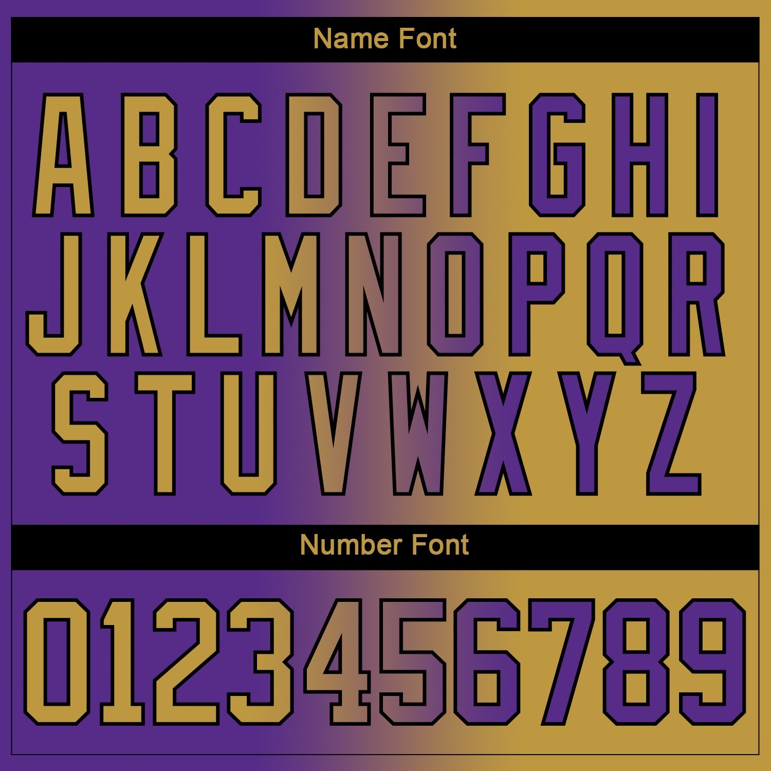 Custom Purple Old Gold-Black Gradient Fashion Hockey Lace Neck Jersey view 7