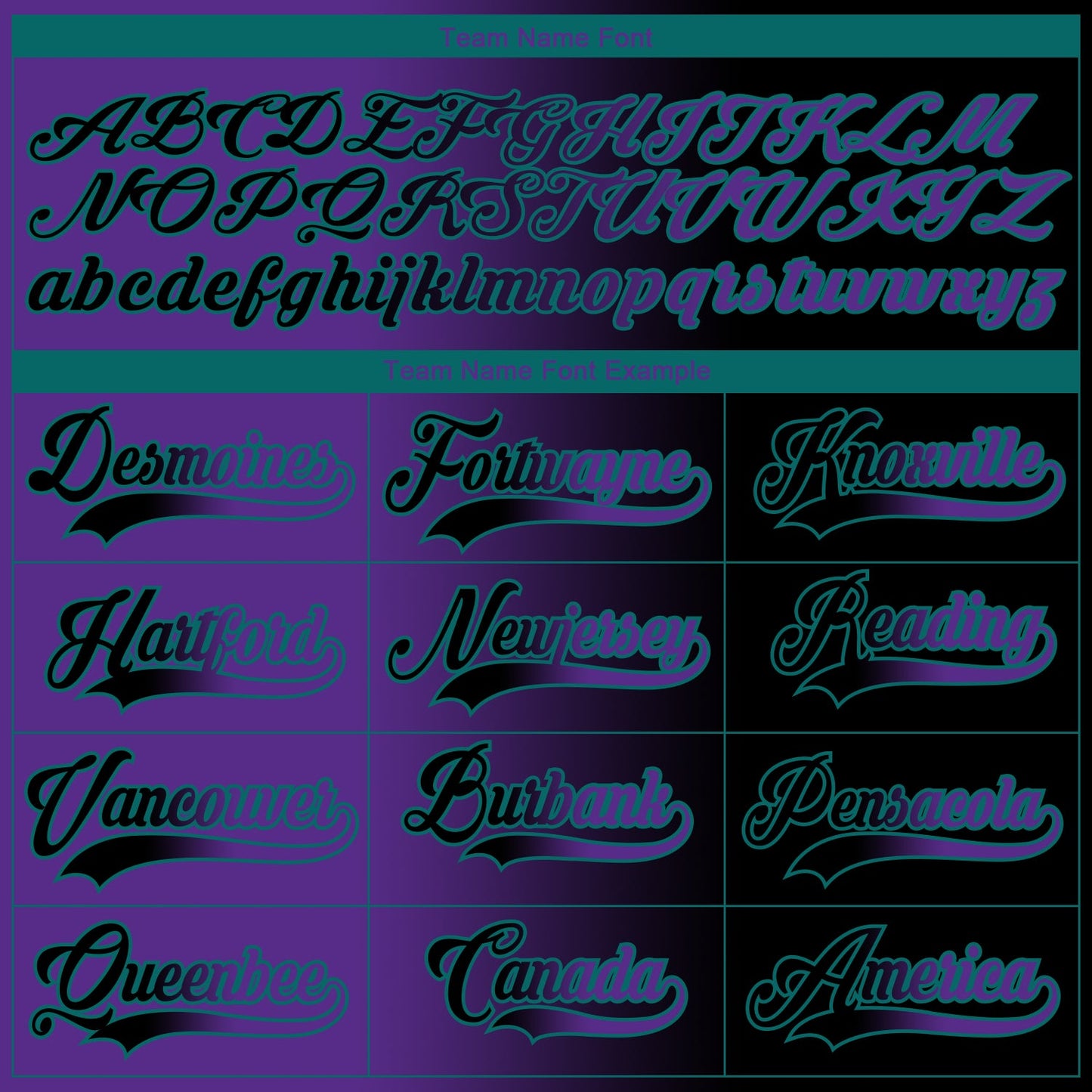 Custom Black Purple-Teal Gradient Fashion Hockey Lace Neck Jersey view 6