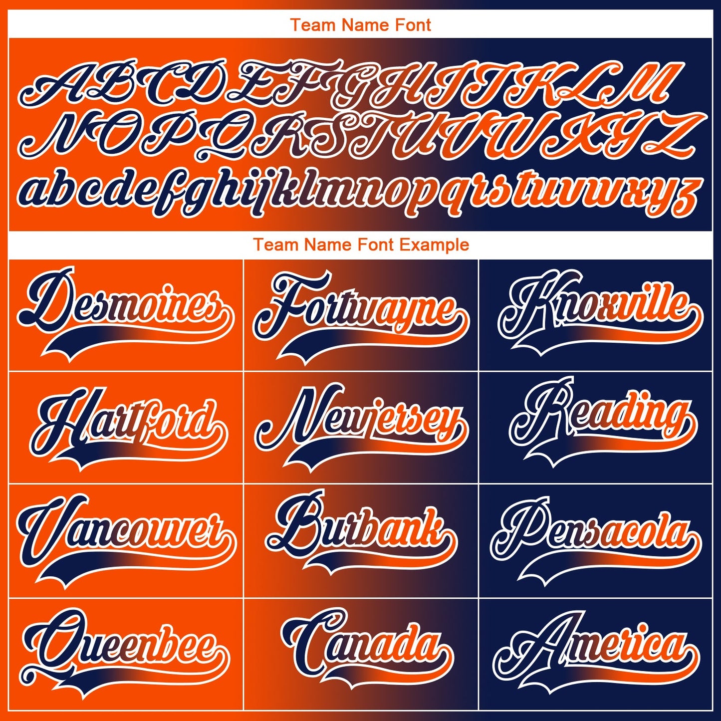 Custom Navy Orange-White Gradient Fashion Hockey Lace Neck Jersey view 6