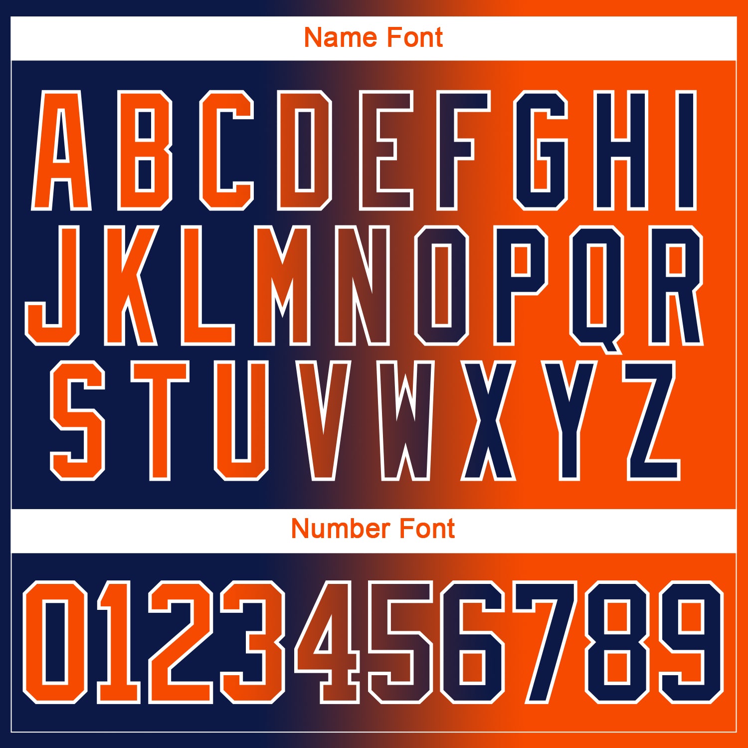 Custom Navy Orange-White Gradient Fashion Hockey Lace Neck Jersey view 7