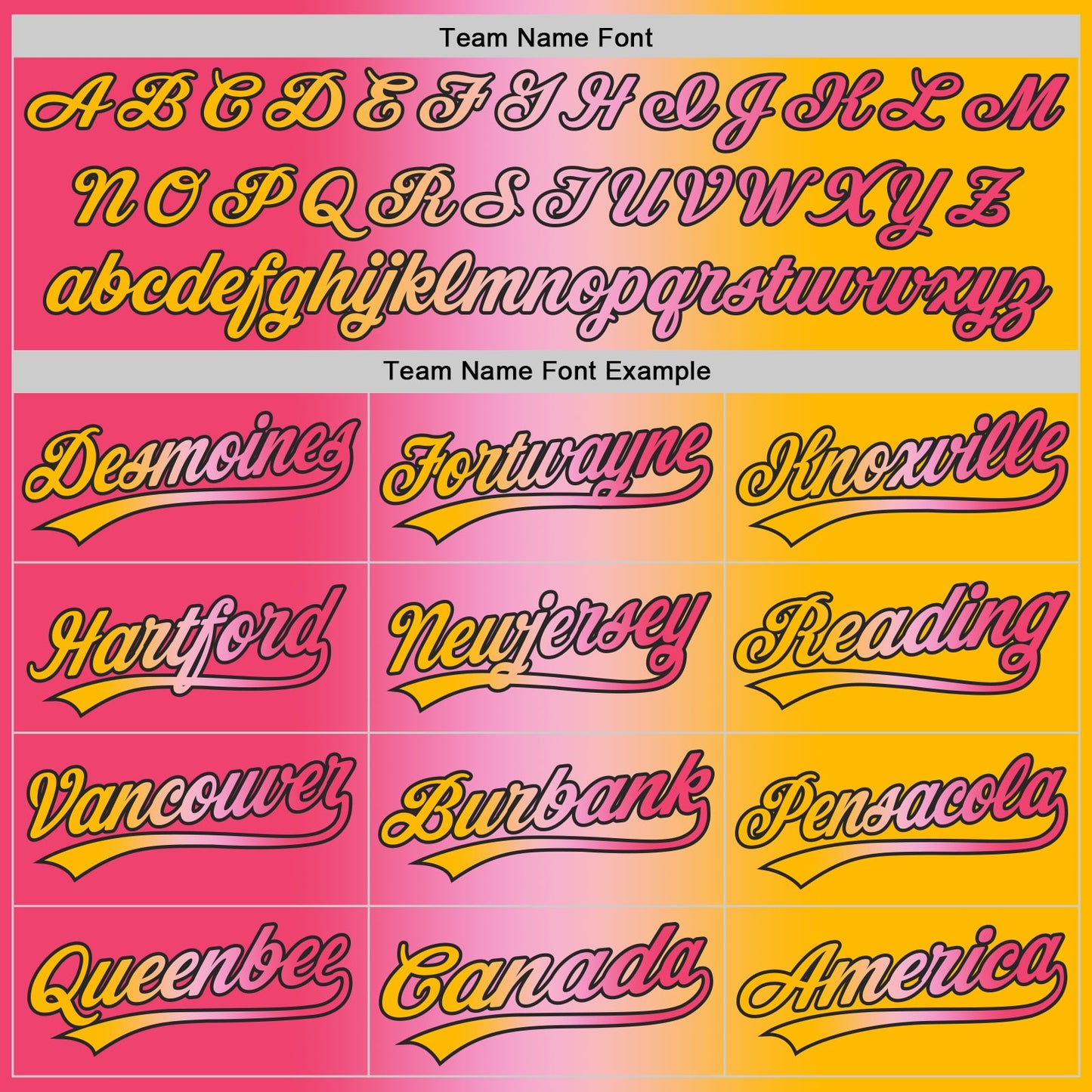 Custom Gold Neon Pink Light Pink-Black Authentic Gradient Fashion Baseball Jersey view 5