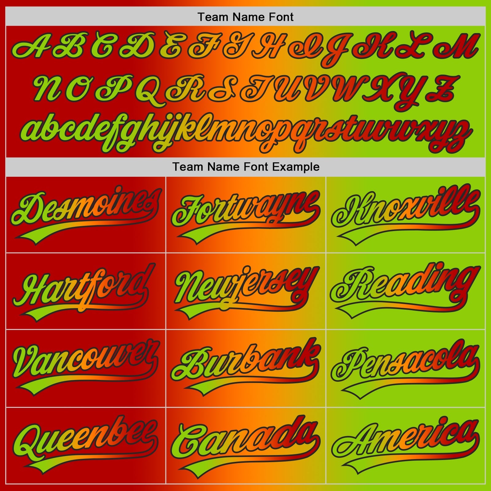 Custom Neon Green Red Bay Orange-Black Authentic Gradient Fashion Baseball Jersey view 5