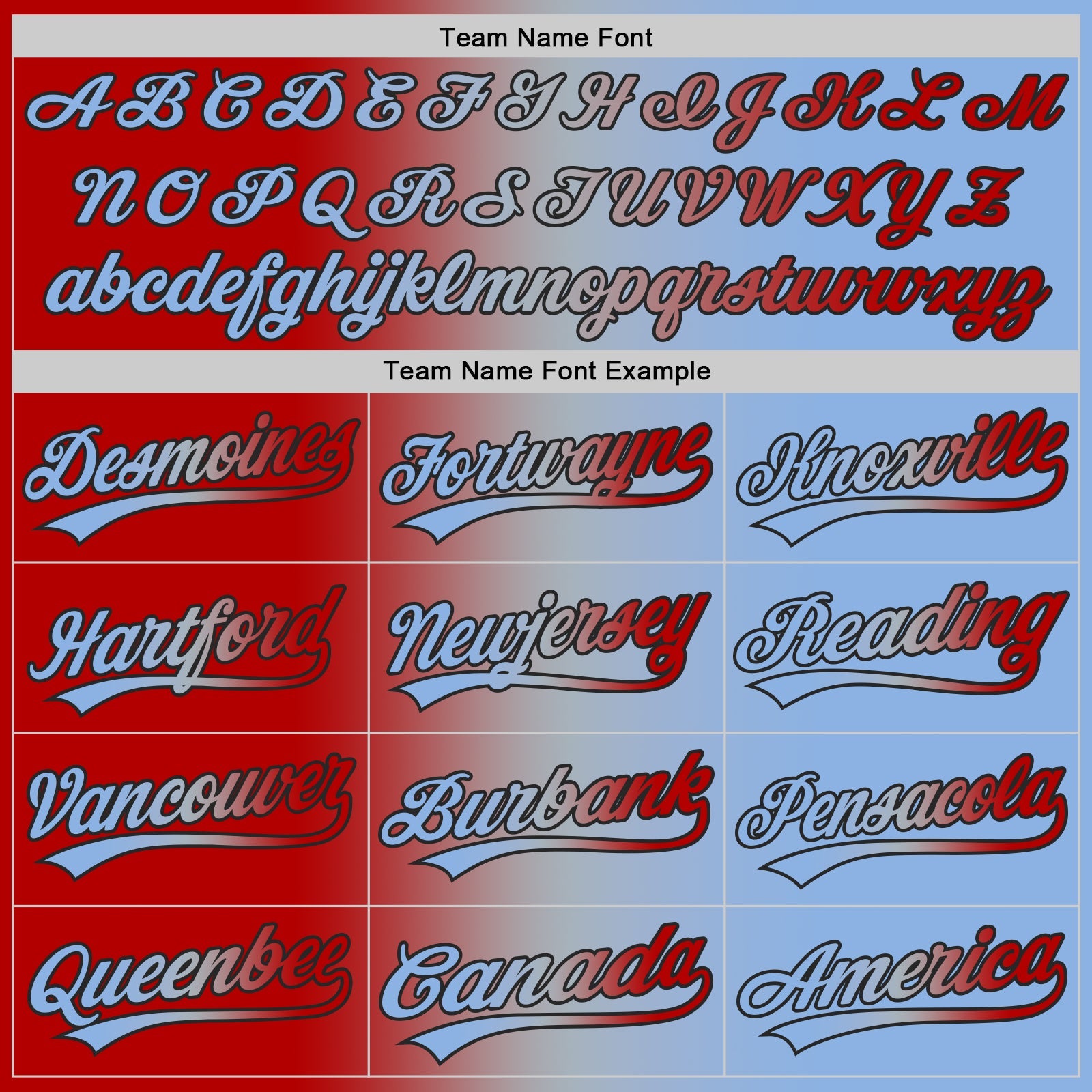 Custom Light Blue Red Gray-Black Authentic Gradient Fashion Baseball Jersey view 5