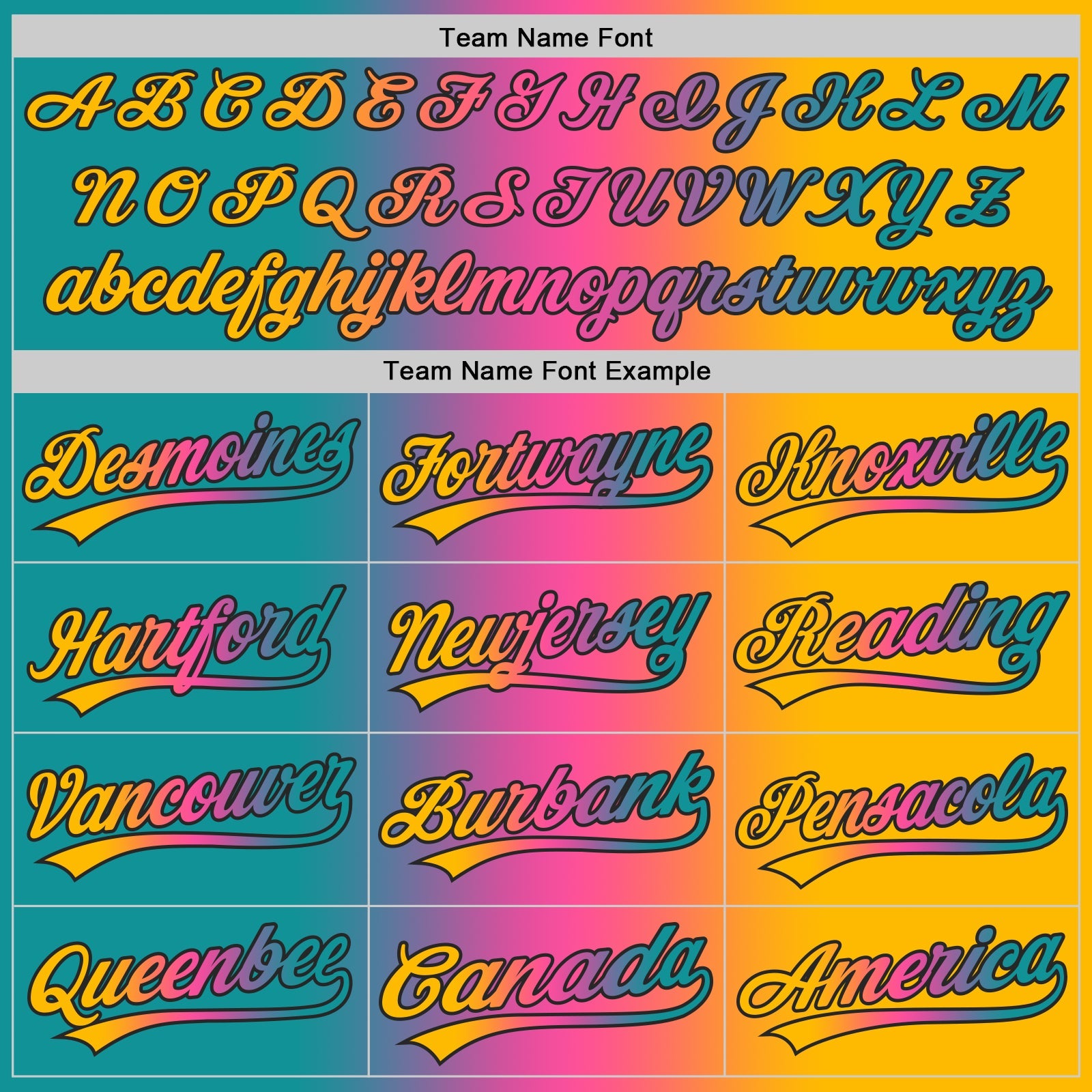 Custom Gold Teal Pink-Black Authentic Gradient Fashion Baseball Jersey view 5