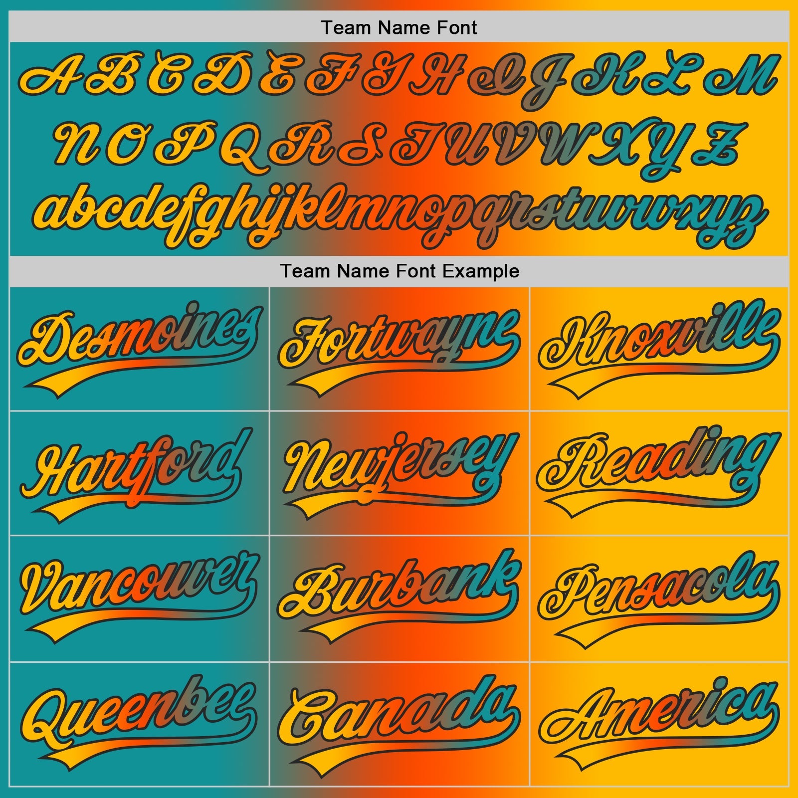 Custom Gold Teal Orange-Black Authentic Gradient Fashion Baseball Jersey view 5