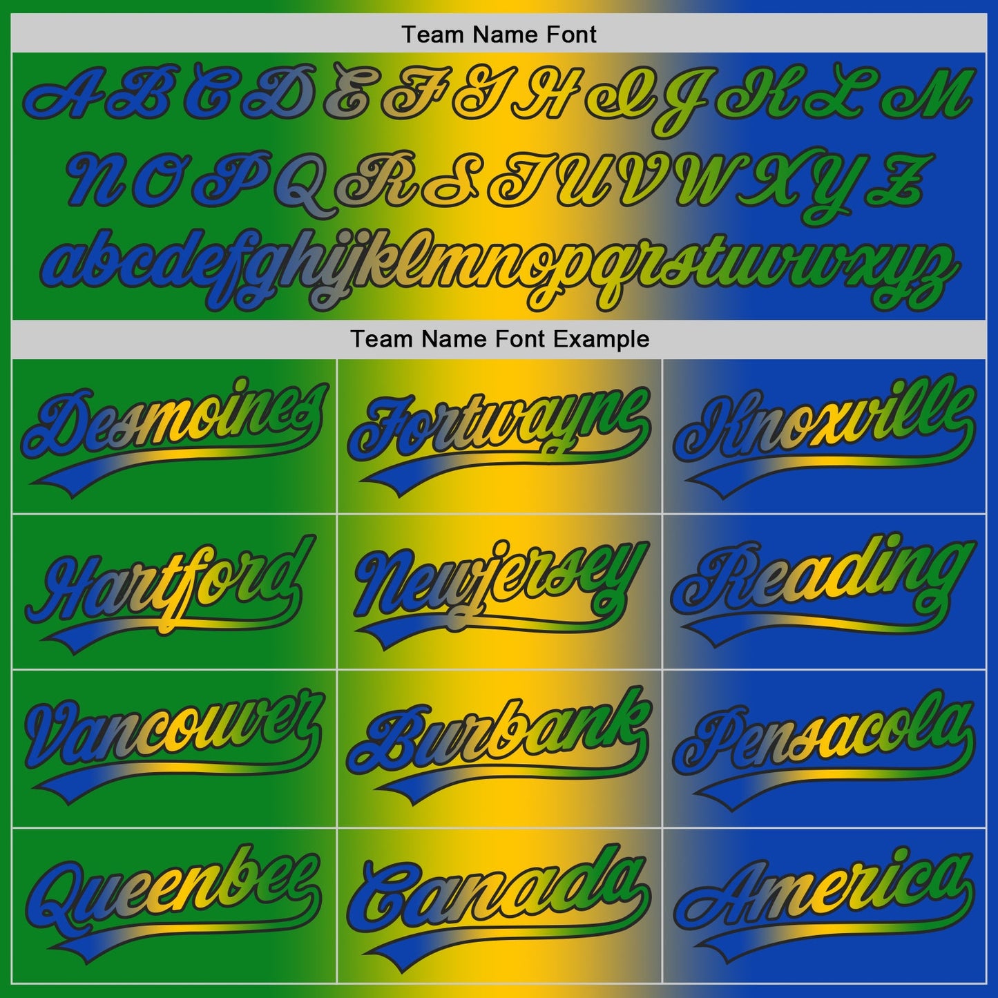 Custom Thunder Blue Grass Green Yellow-Black Authentic Gradient Fashion Baseball Jersey view 5