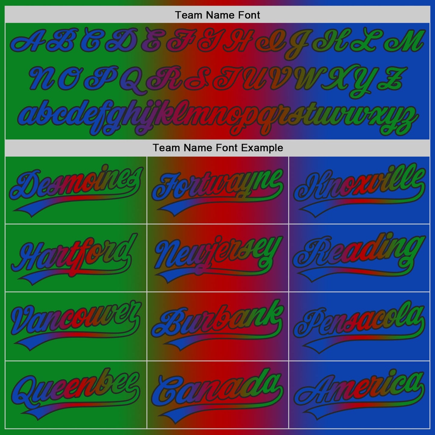 Custom Thunder Blue Grass Green Red-Black Authentic Gradient Fashion Baseball Jersey view 5