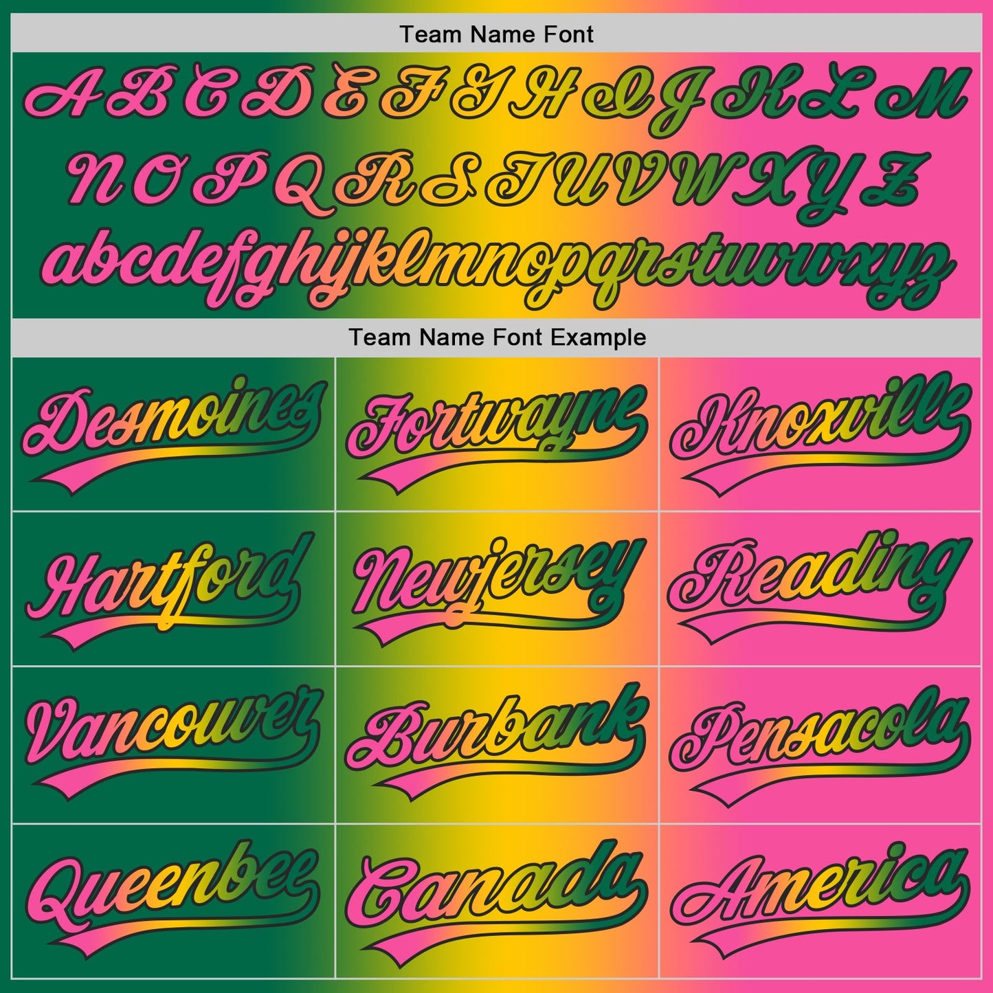 Custom Pink Kelly Green Yellow-Black Authentic Gradient Fashion Baseball Jersey view 5