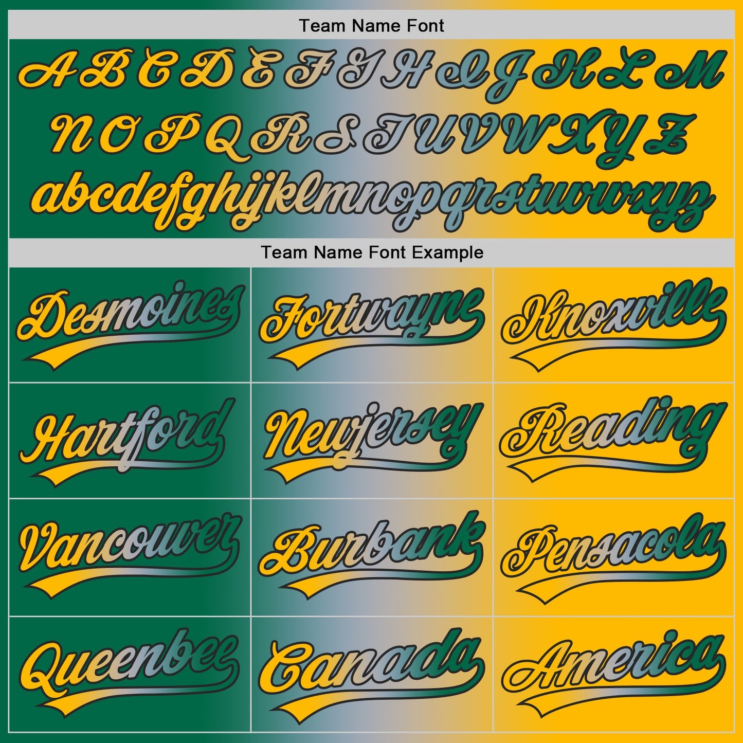 Custom Gold Kelly Green Gray-Black Authentic Gradient Fashion Baseball Jersey view 5