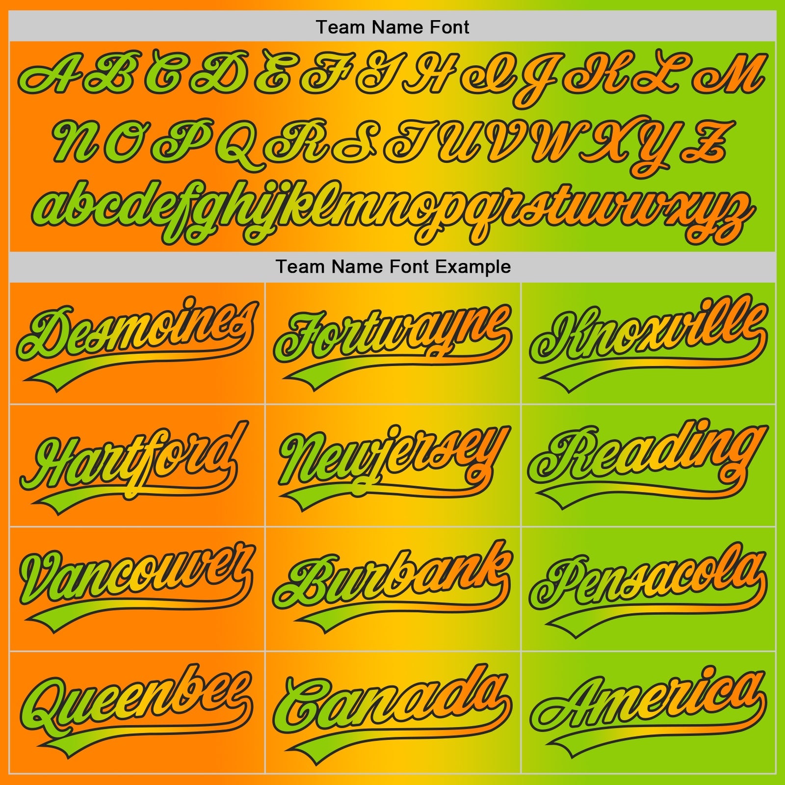 Custom Neon Green Bay Orange Yellow-Black Authentic Gradient Fashion Baseball Jersey view 5