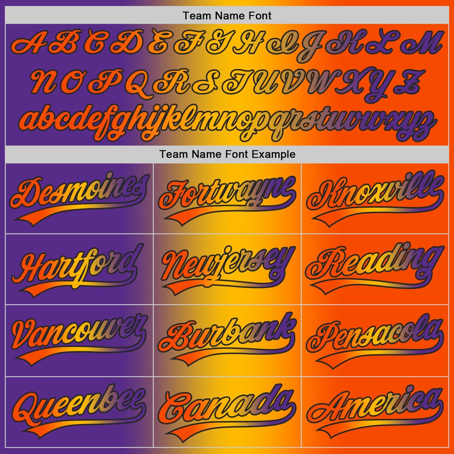 Custom Orange Purple Gold-Black Authentic Gradient Fashion Baseball Jersey view 5