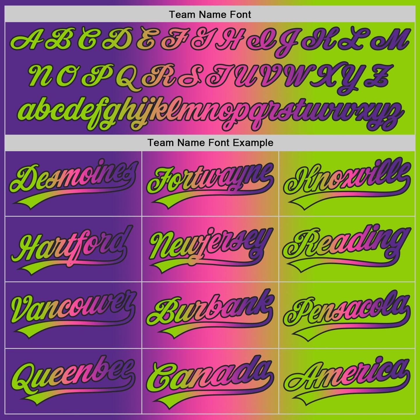 Custom Neon Green Purple Pink-Black Authentic Gradient Fashion Baseball Jersey view 5