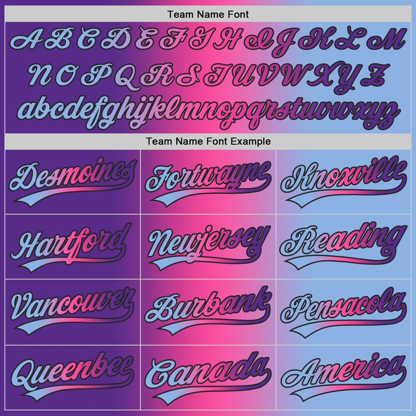 Custom Light Blue Purple Pink-Black Authentic Gradient Fashion Baseball Jersey view 5