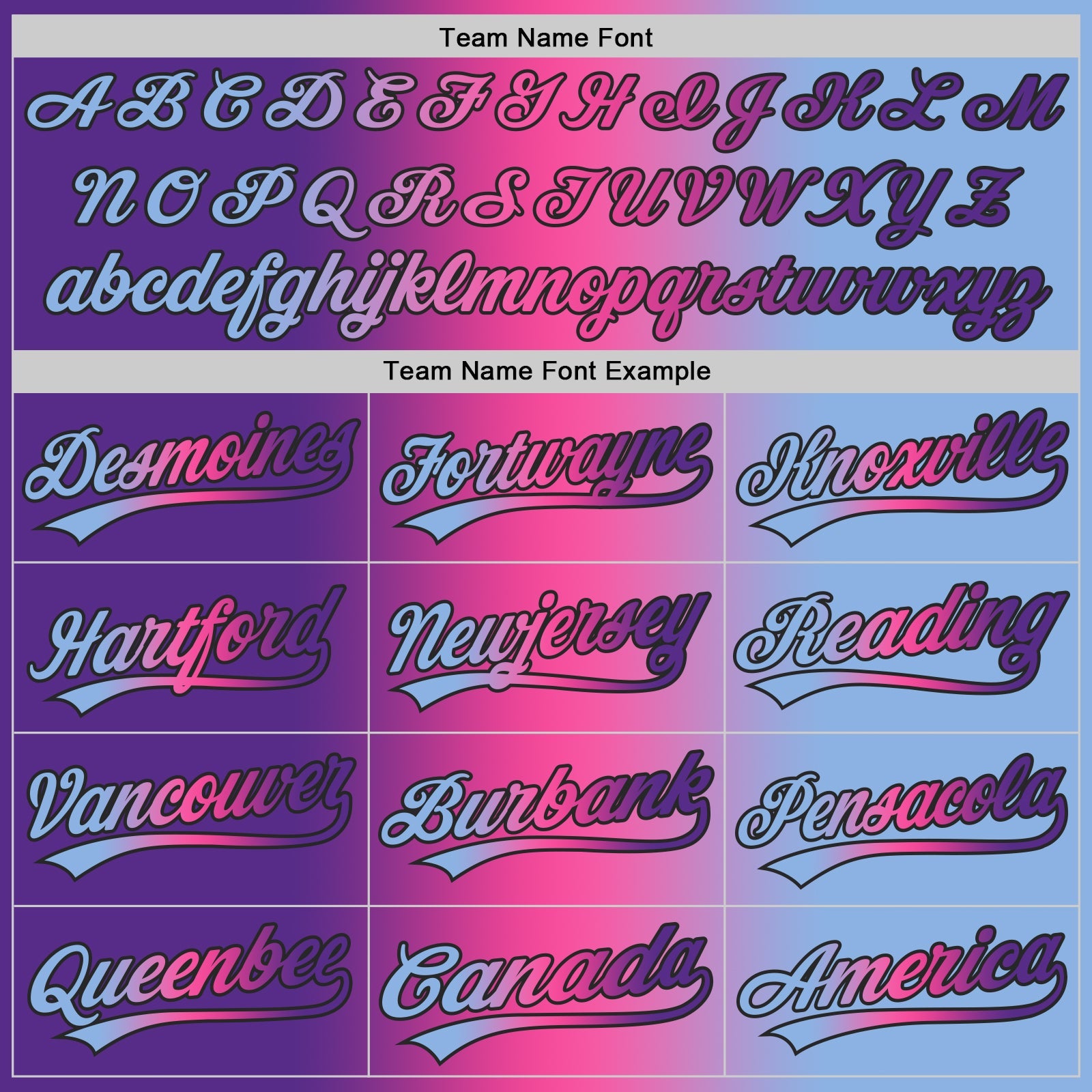 Custom Light Blue Purple Pink-Black Authentic Gradient Fashion Baseball Jersey view 5