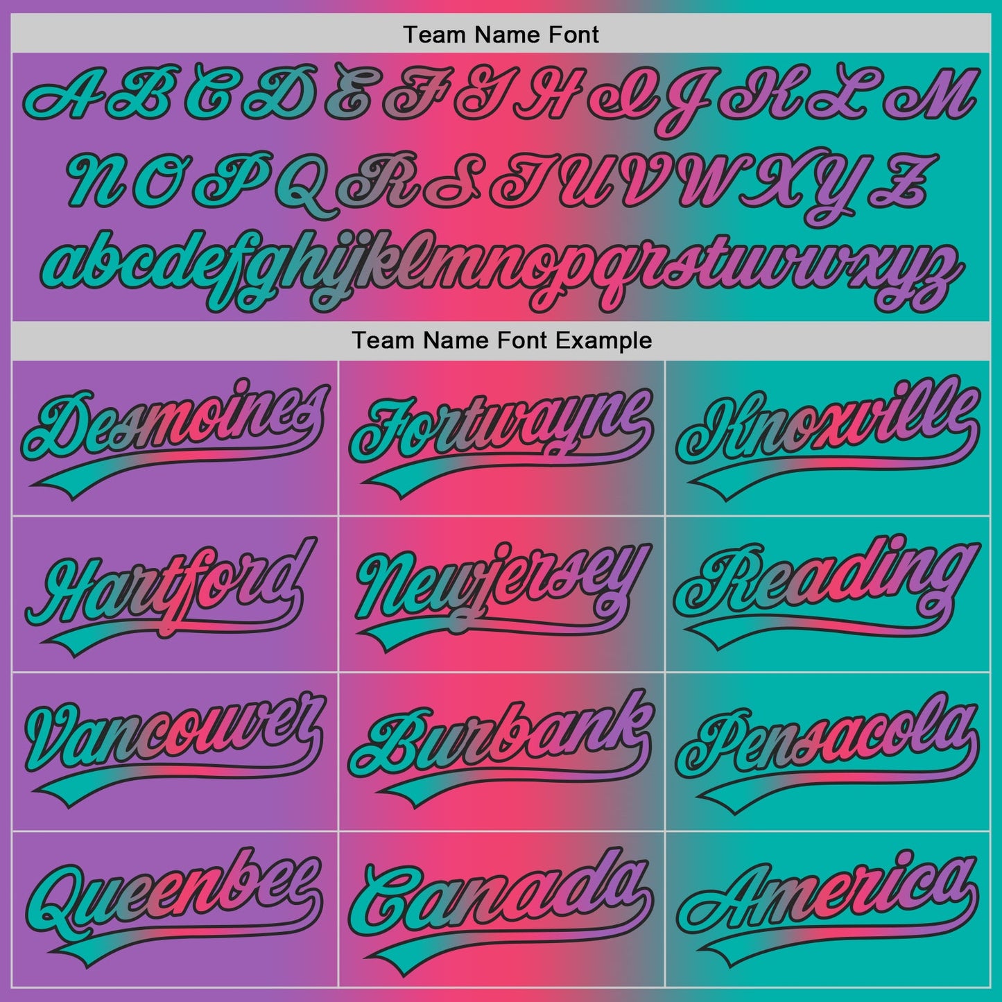 Custom Aqua Medium Purple Neon Pink-Black Authentic Gradient Fashion Baseball Jersey view 5