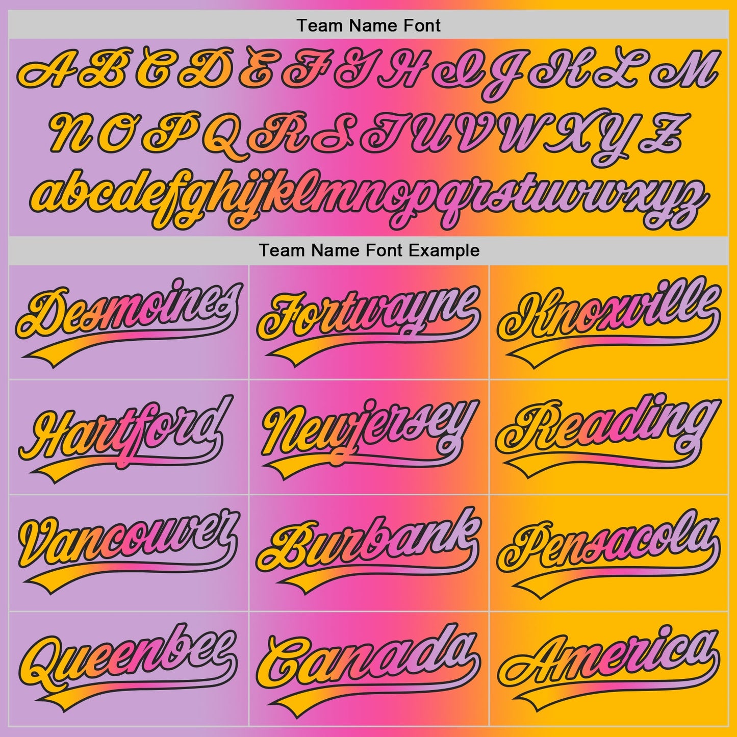 Custom Gold Light Purple Pink-Black Authentic Gradient Fashion Baseball Jersey view 5