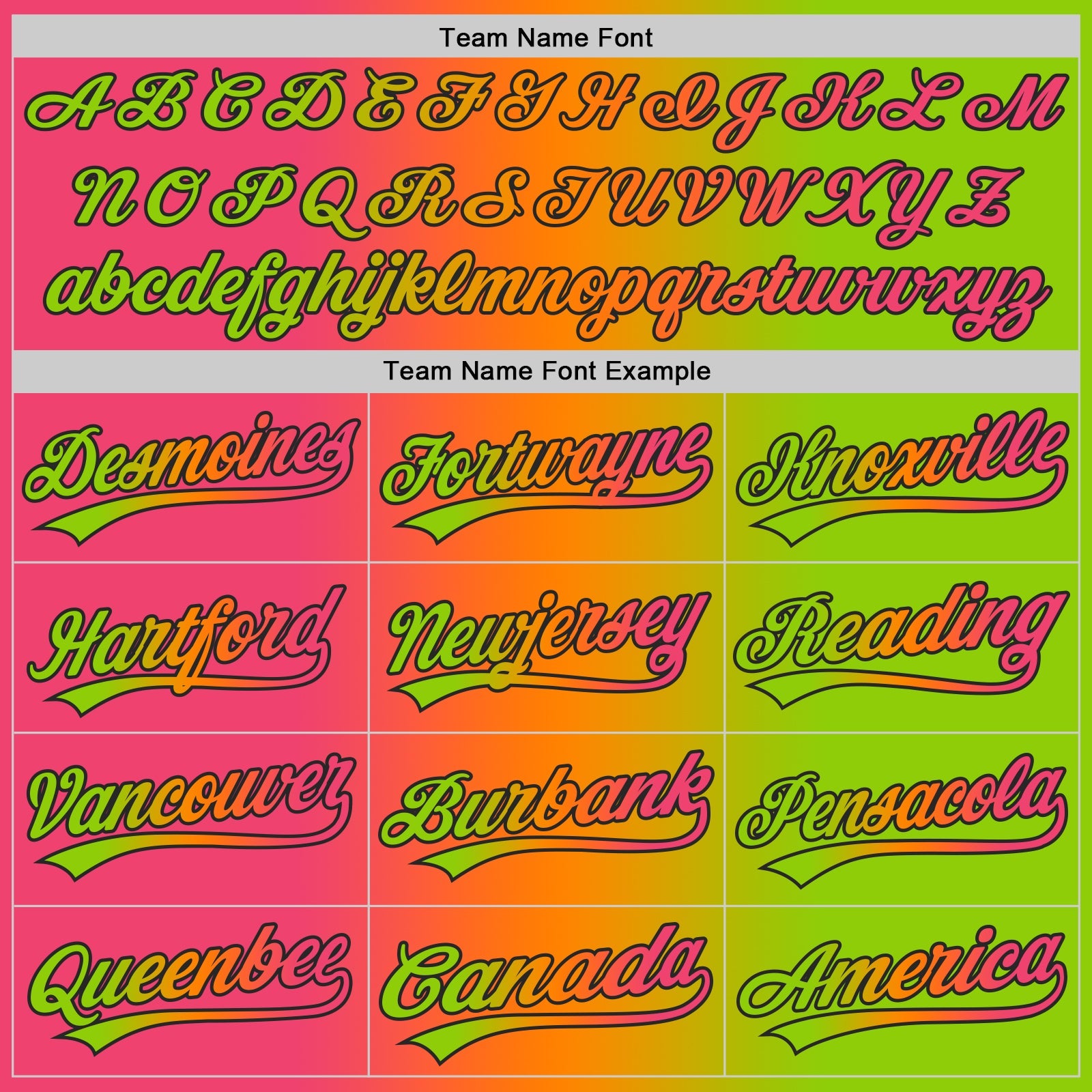 Custom Neon Green Neon Pink Bay Orange-Black Authentic Gradient Fashion Baseball Jersey view 5