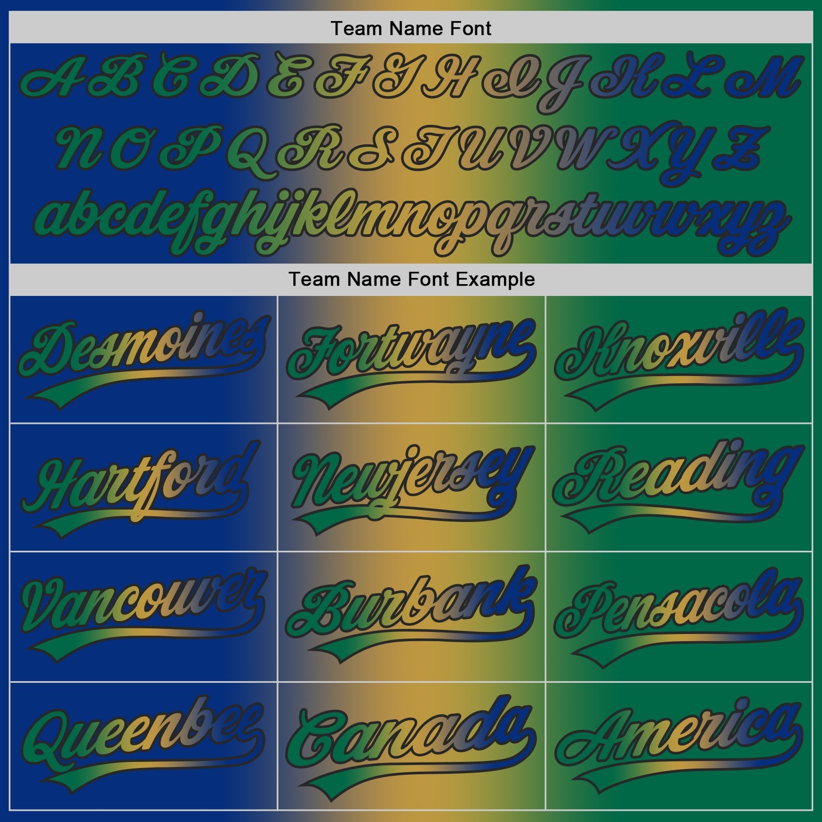 Custom Kelly Green Royal Old Gold-Black Authentic Gradient Fashion Baseball Jersey view 5