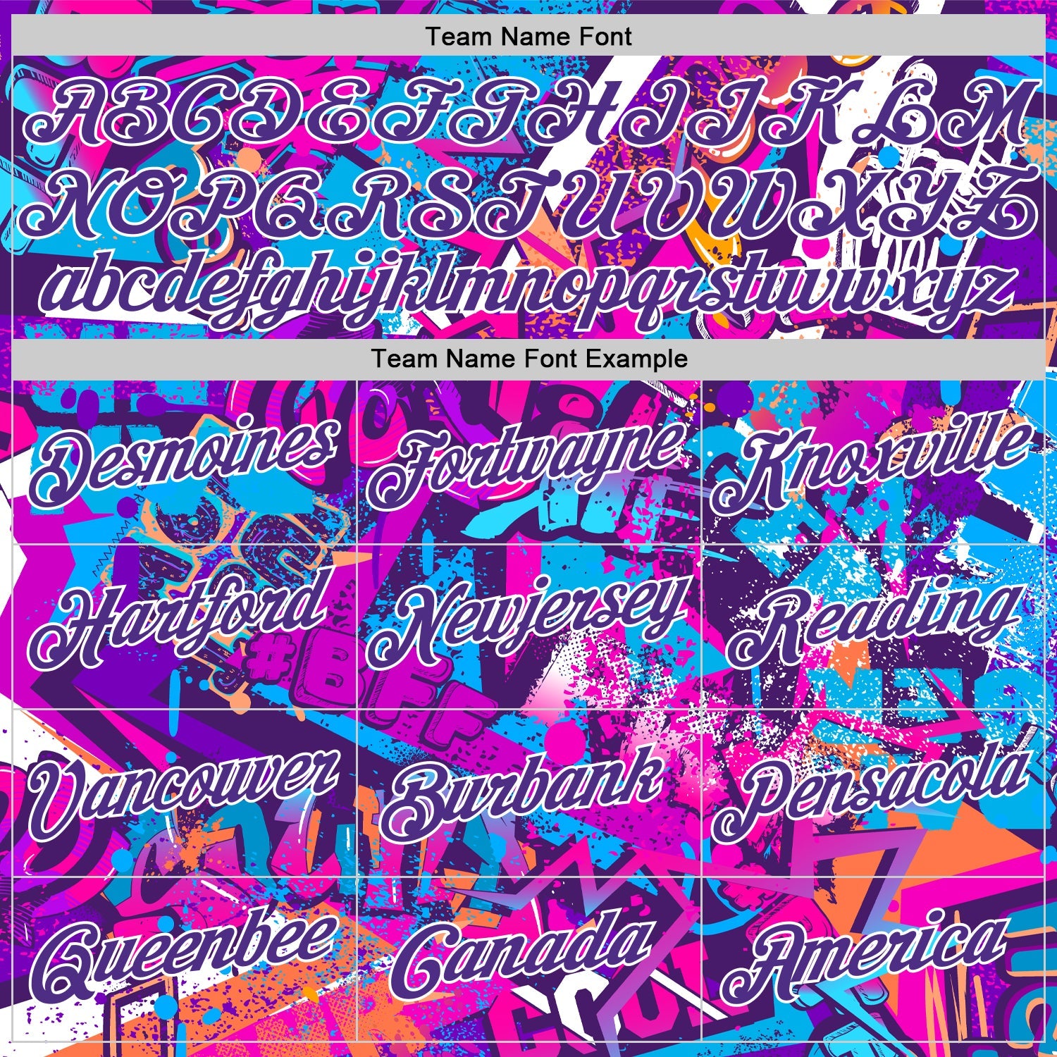 Custom Graffiti Pattern Purple-White 3D Words Authentic Basketball Jersey view 3