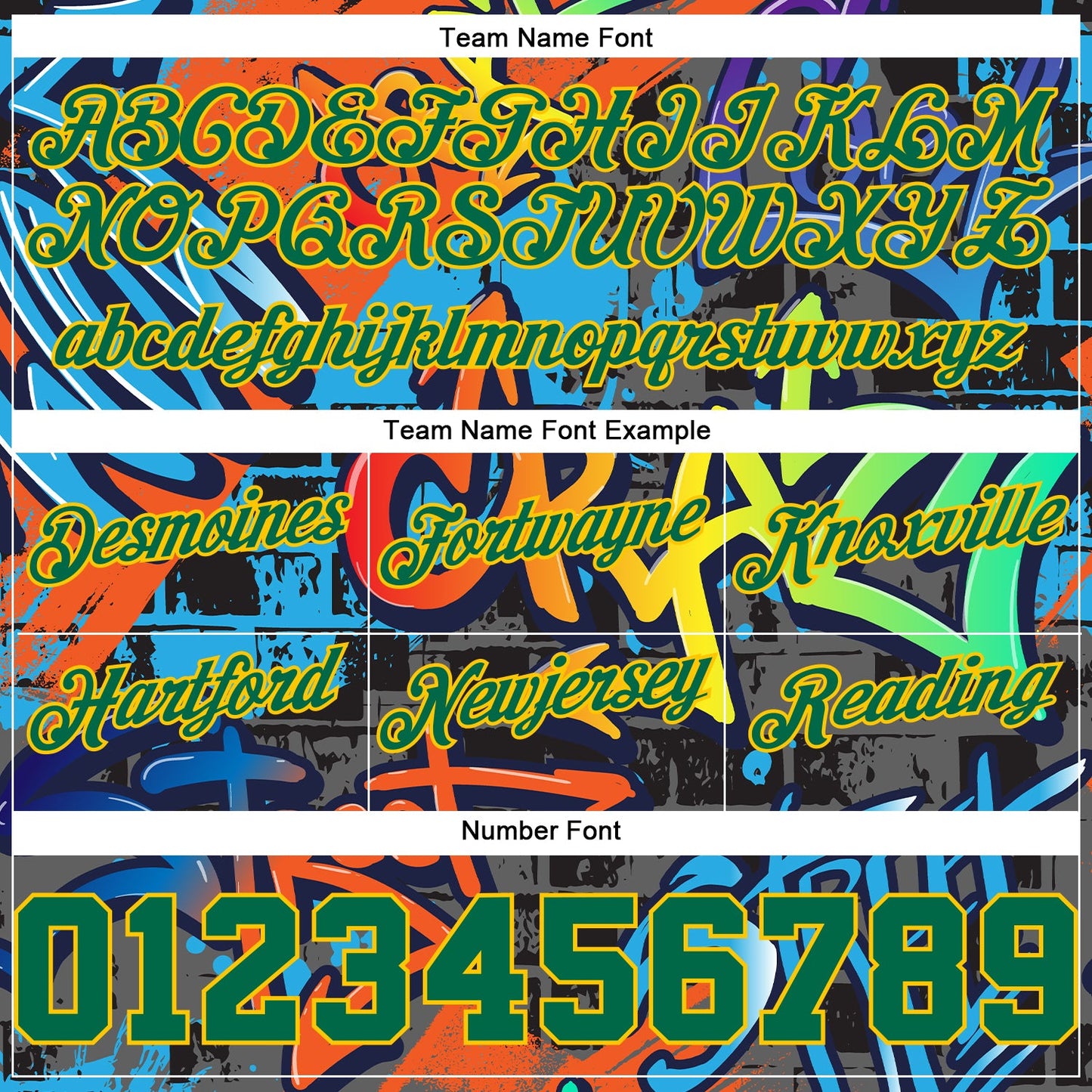 Custom Graffiti Pattern Kelly Green-Gold 3D Geometric Authentic Basketball Shorts view 3