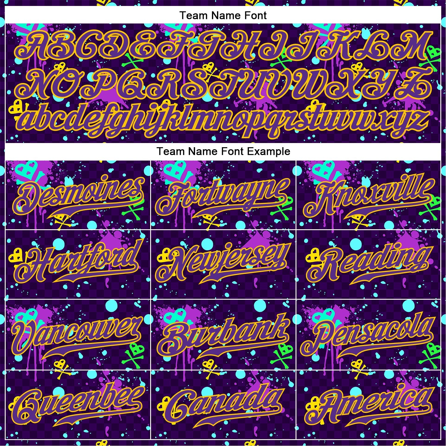 Custom Graffiti Pattern Gold-Purple 3D Clashing Colors Paint-Splatter Authentic Baseball Jersey view 4