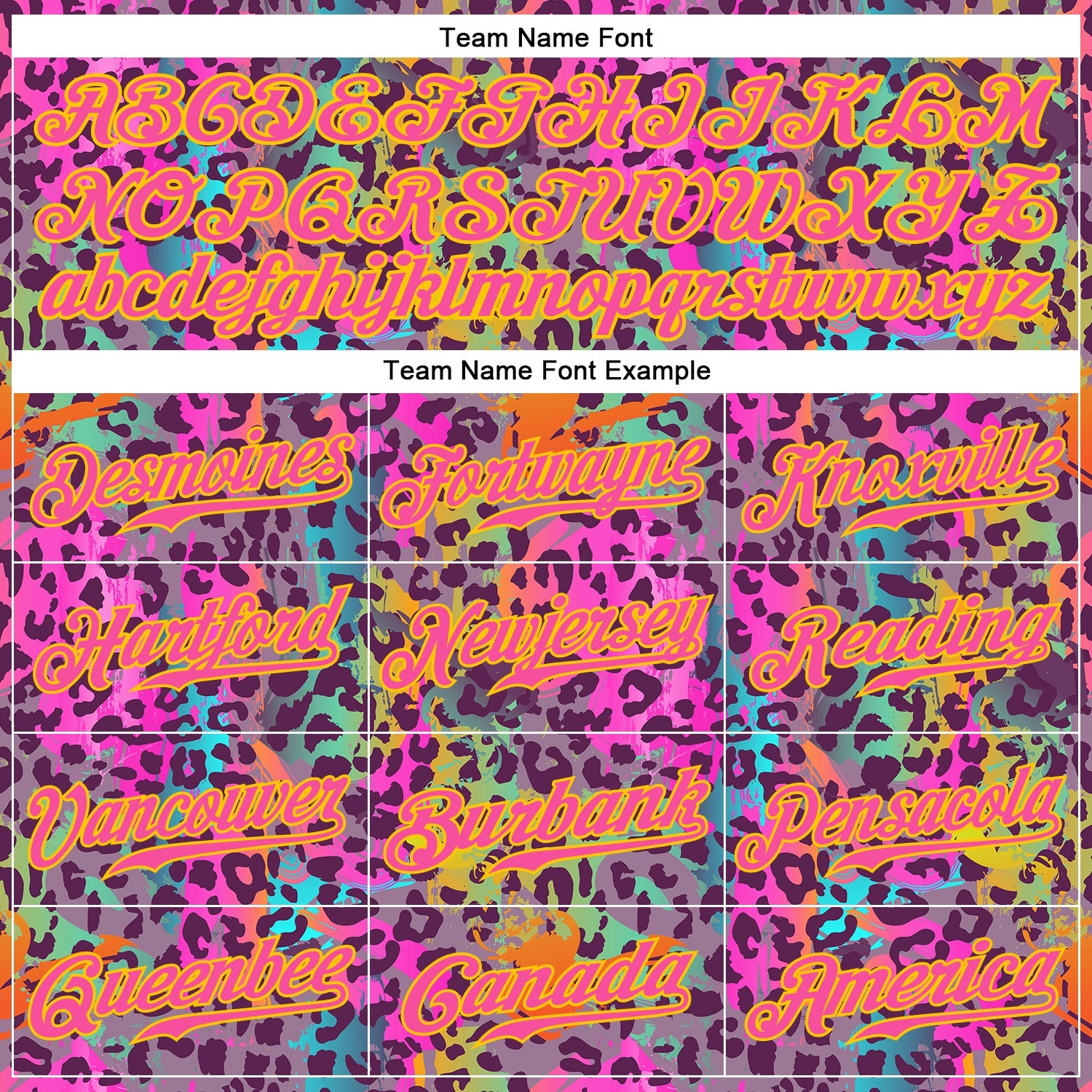 Custom Graffiti Pattern Gold-Pink 3D Colorful Leopard Authentic Baseball Jersey view 4