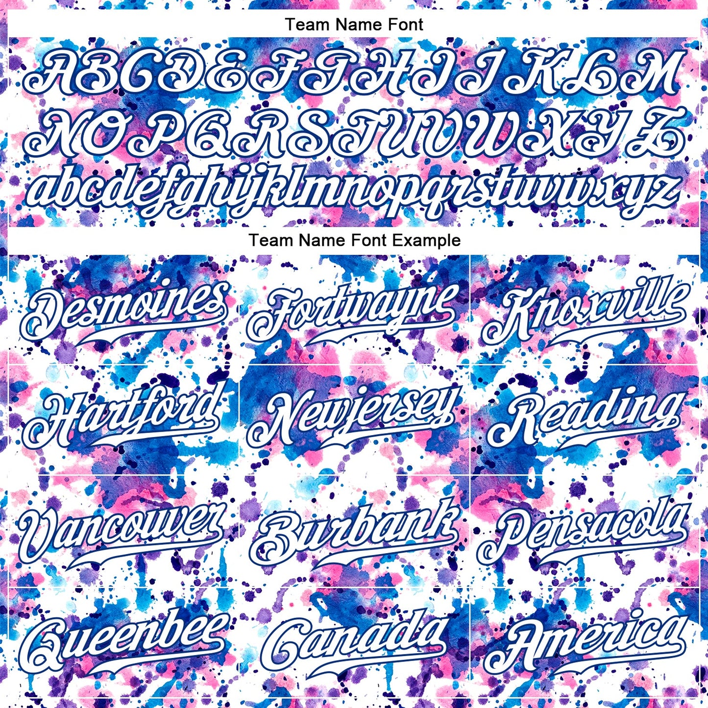 Custom Graffiti Pattern White-Royal 3D Abstract Watercolor Authentic Baseball Jersey view 4