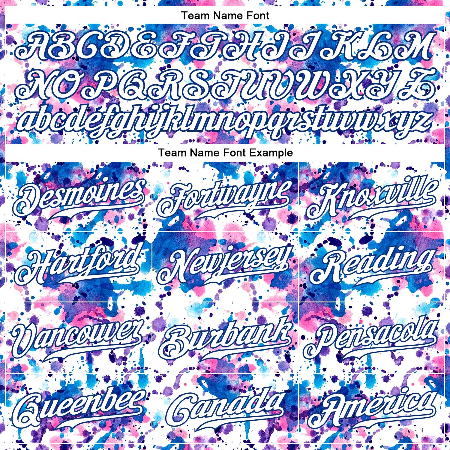 Custom Graffiti Pattern White-Royal 3D Abstract Watercolor Authentic Baseball Jersey view 4