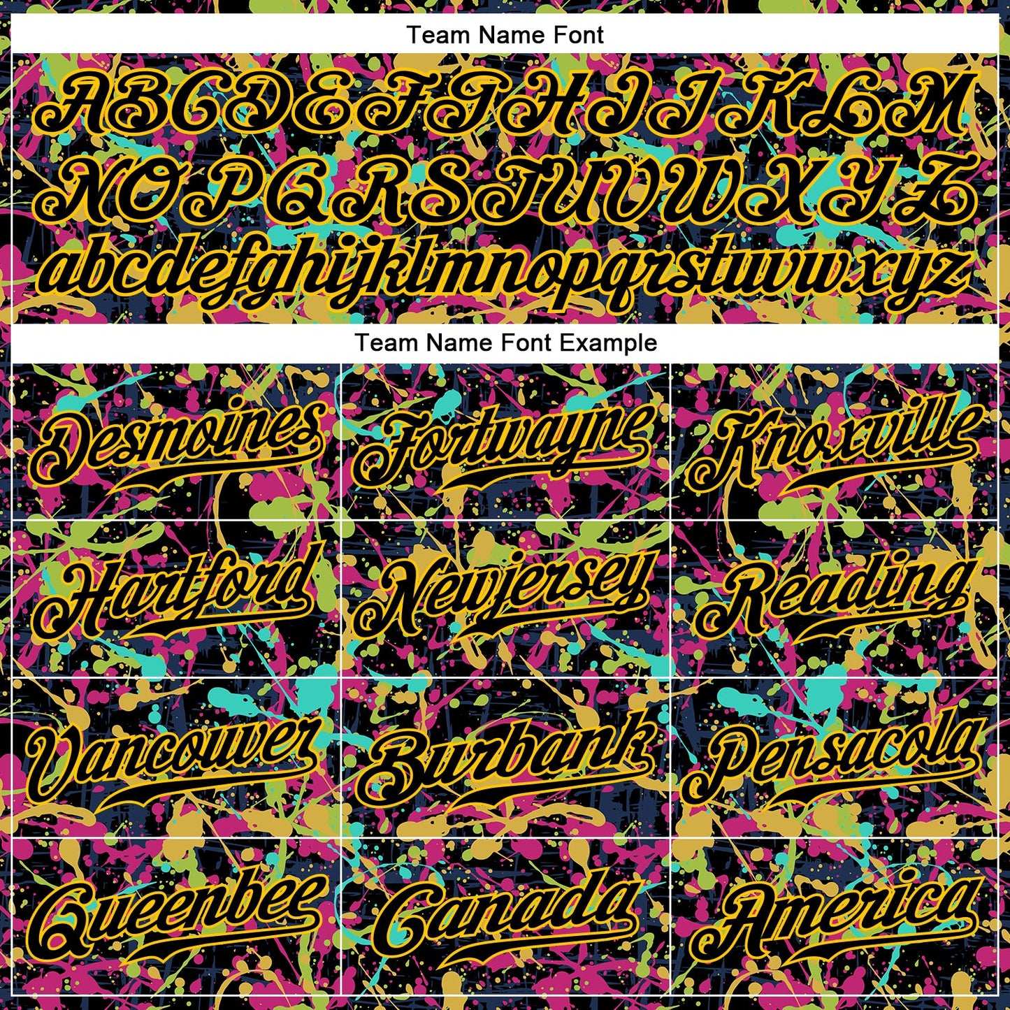 Custom Graffiti Pattern Black-Gold 3D Grunge Shabby Authentic Baseball Jersey view 4