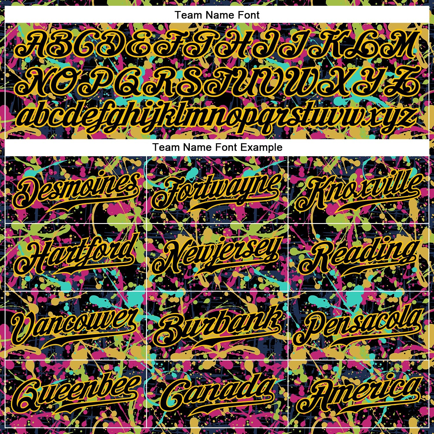 Custom Graffiti Pattern Black-Gold 3D Grunge Shabby Authentic Baseball Jersey view 4