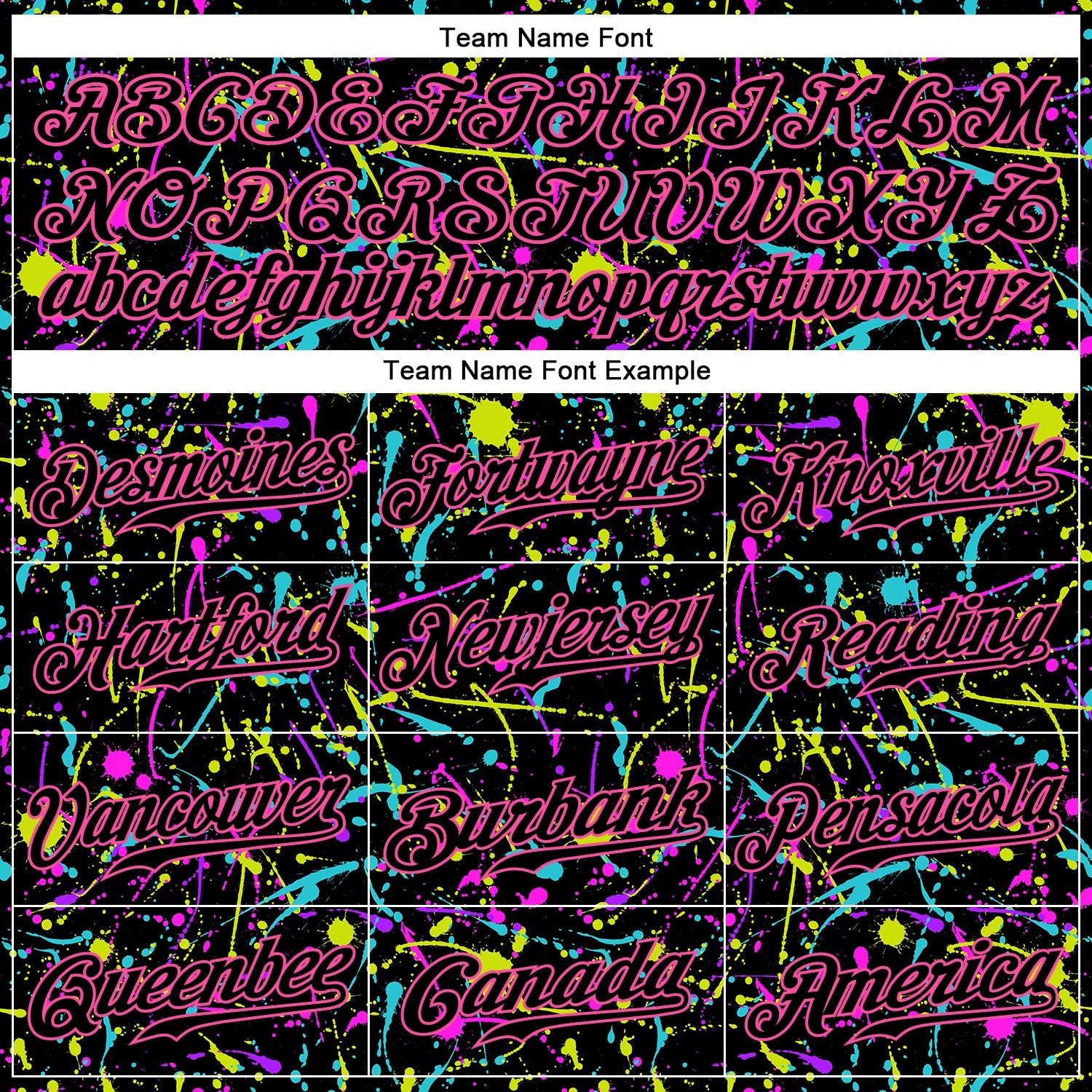 Custom Graffiti Pattern Black-Pink 3D Neon Splatter Authentic Baseball Jersey view 5