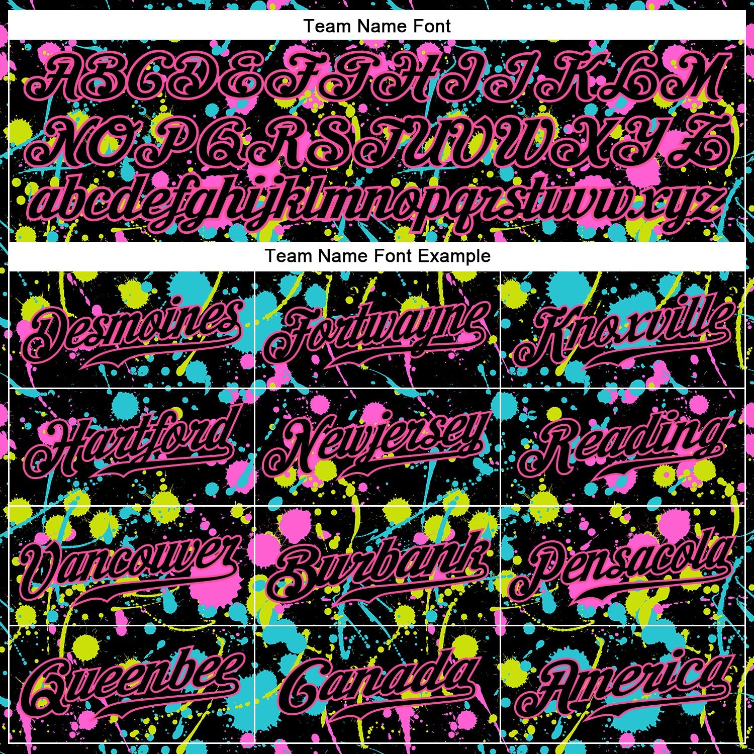 Custom Graffiti Pattern Black-Pink 3D Neon Splatter Authentic Baseball Jersey view 4