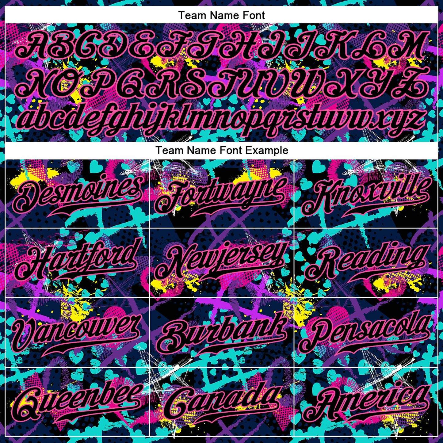Custom Graffiti Pattern Black-Pink 3D Creative Hearts Stars Geometric Figures Authentic Baseball Jersey view 4