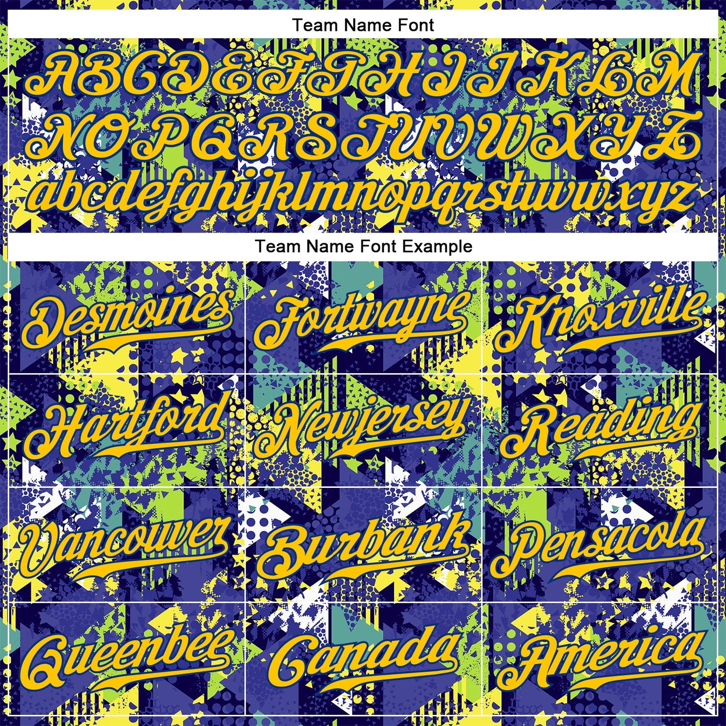 Custom Graffiti Pattern Royal-Gold 3D Creative Geometric Figures Triangle And Dots Authentic Baseball Jersey view 4