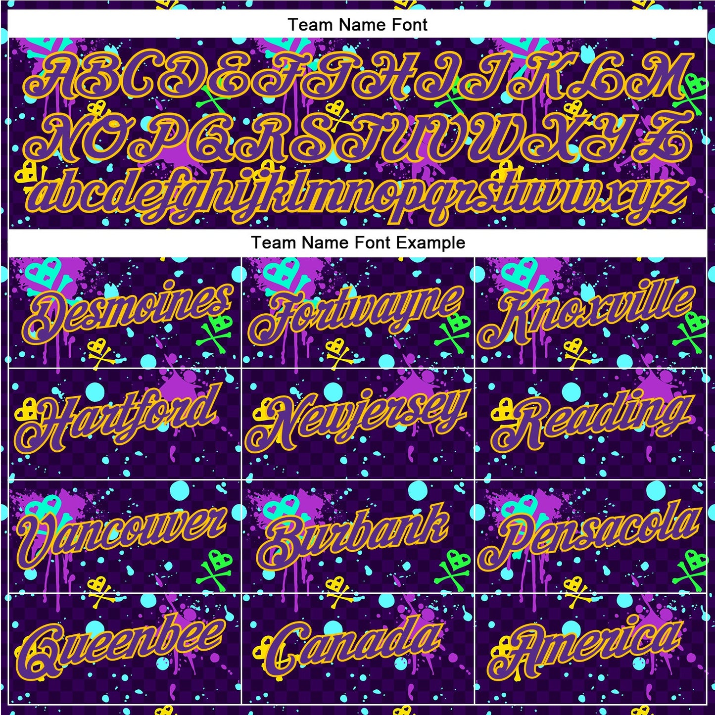 Custom Graffiti Pattern Gold-Purple 3D Clashing Colors Paint-Splatter Performance T-Shirt view 3