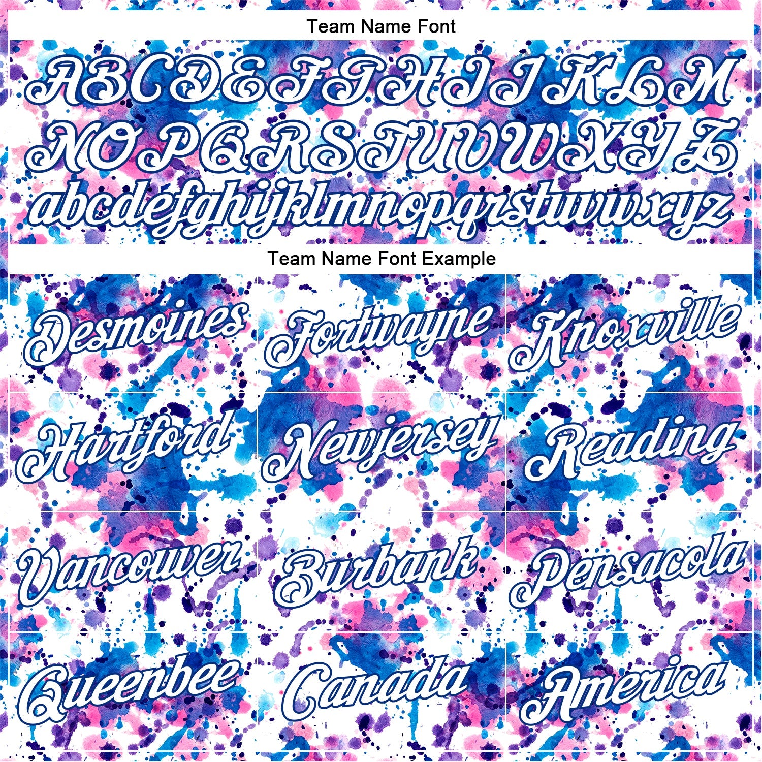Custom Graffiti Pattern White-Royal 3D Abstract Watercolor Performance T-Shirt view 3