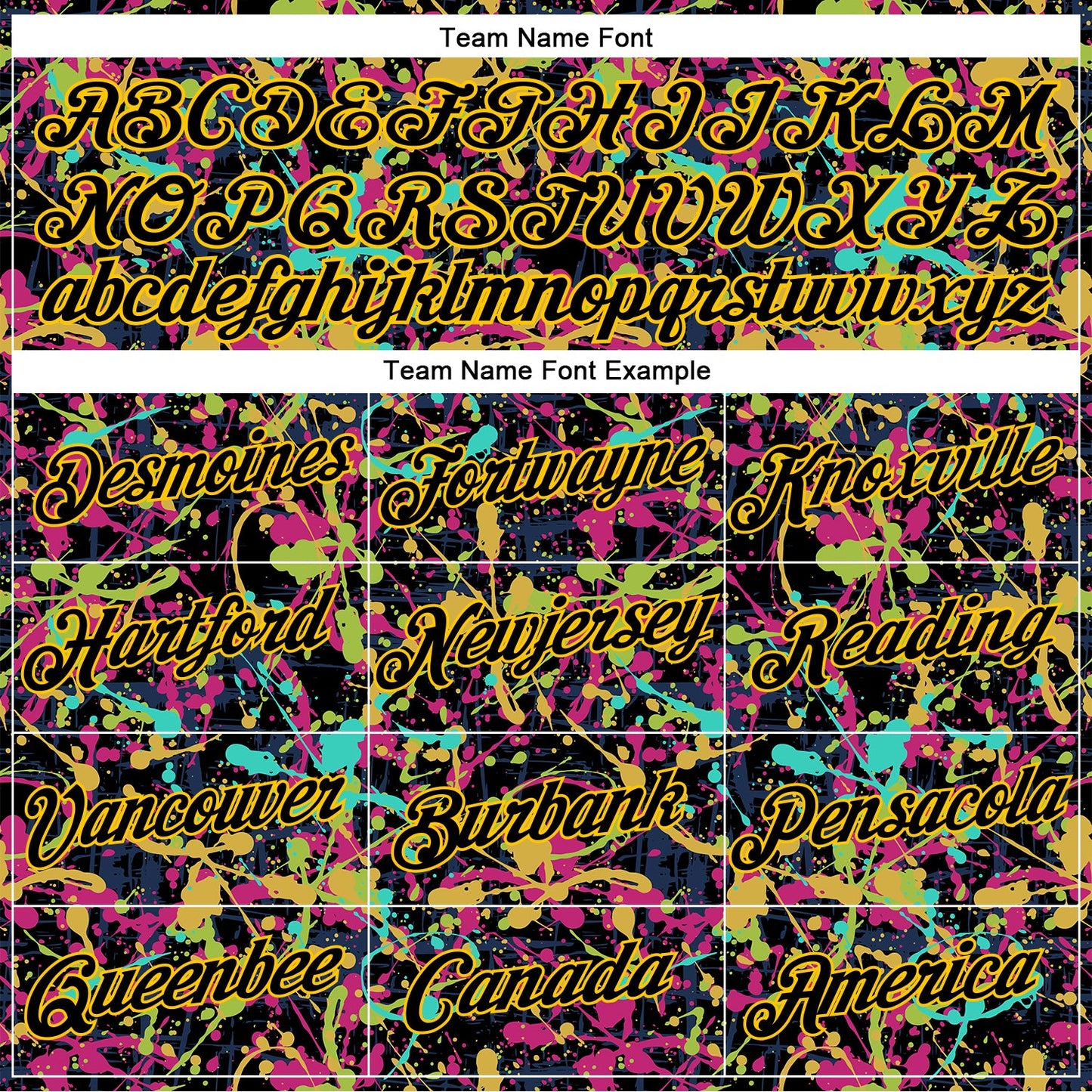 Custom Graffiti Pattern Black-Gold 3D Grunge Shabby Performance T-Shirt view 3