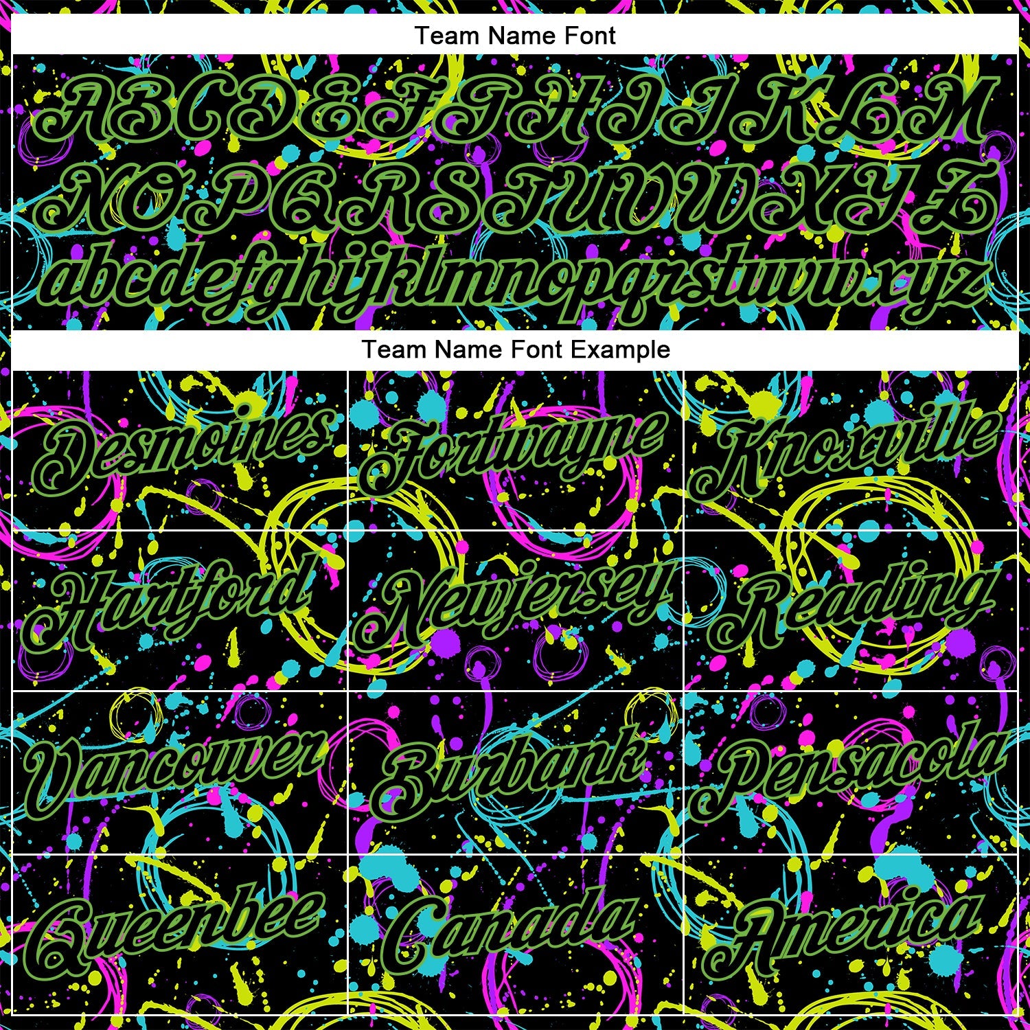 Custom Graffiti Pattern Black-Neon Green 3D Neon Splatter Performance T-Shirt view 3