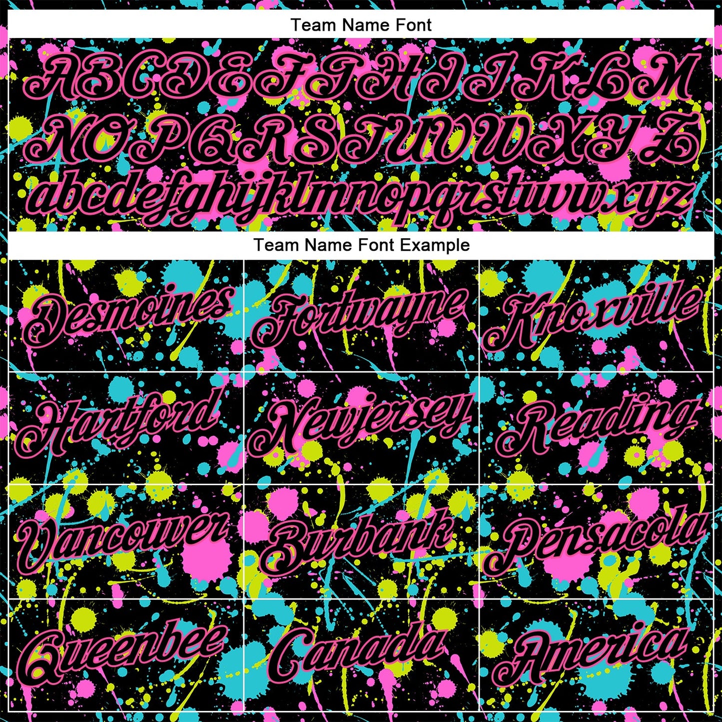 Custom Graffiti Pattern Black-Pink 3D Neon Splatter Performance T-Shirt view 3