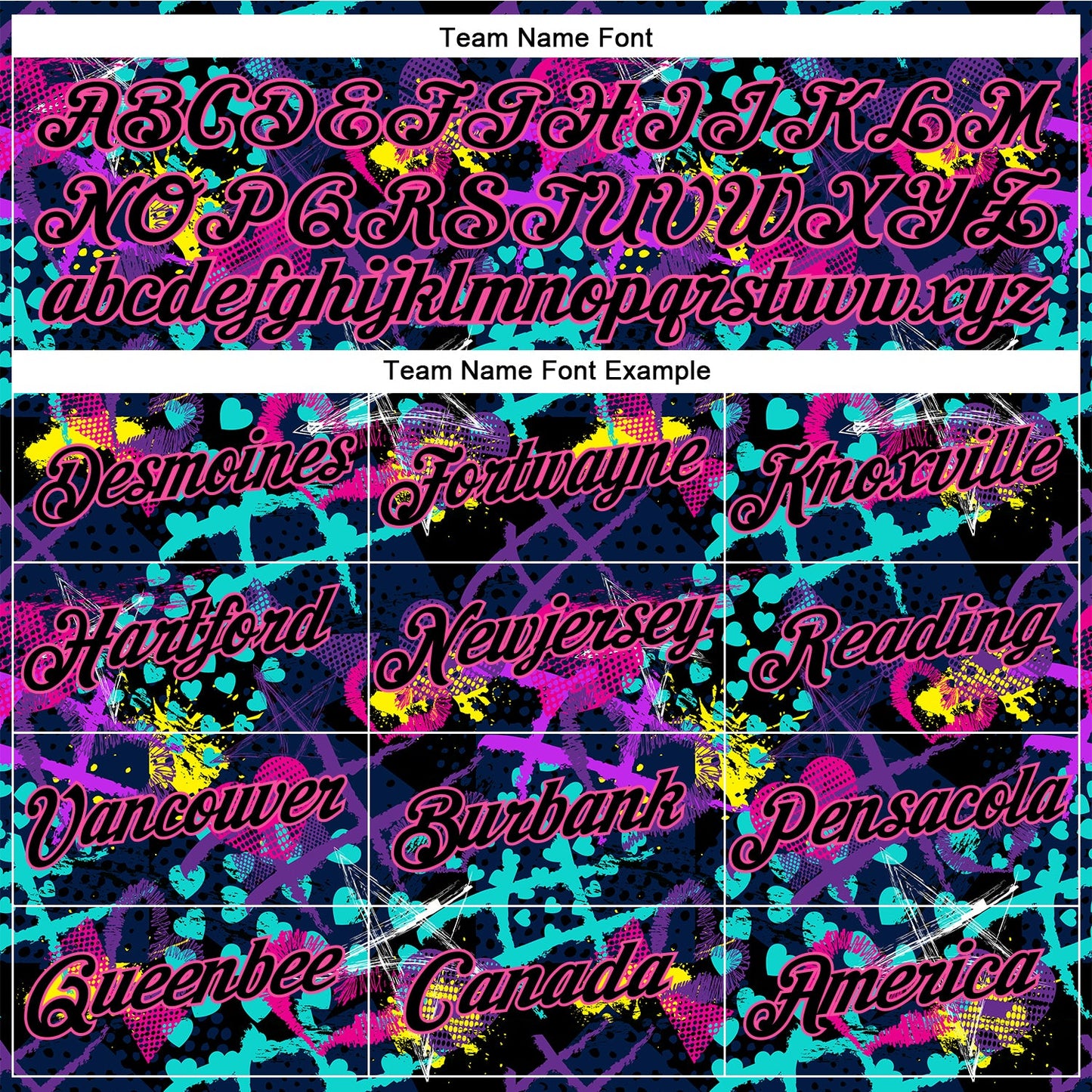 Custom Graffiti Pattern Black-Pink 3D Creative Hearts Stars Geometric Figures Performance T-Shirt view 3