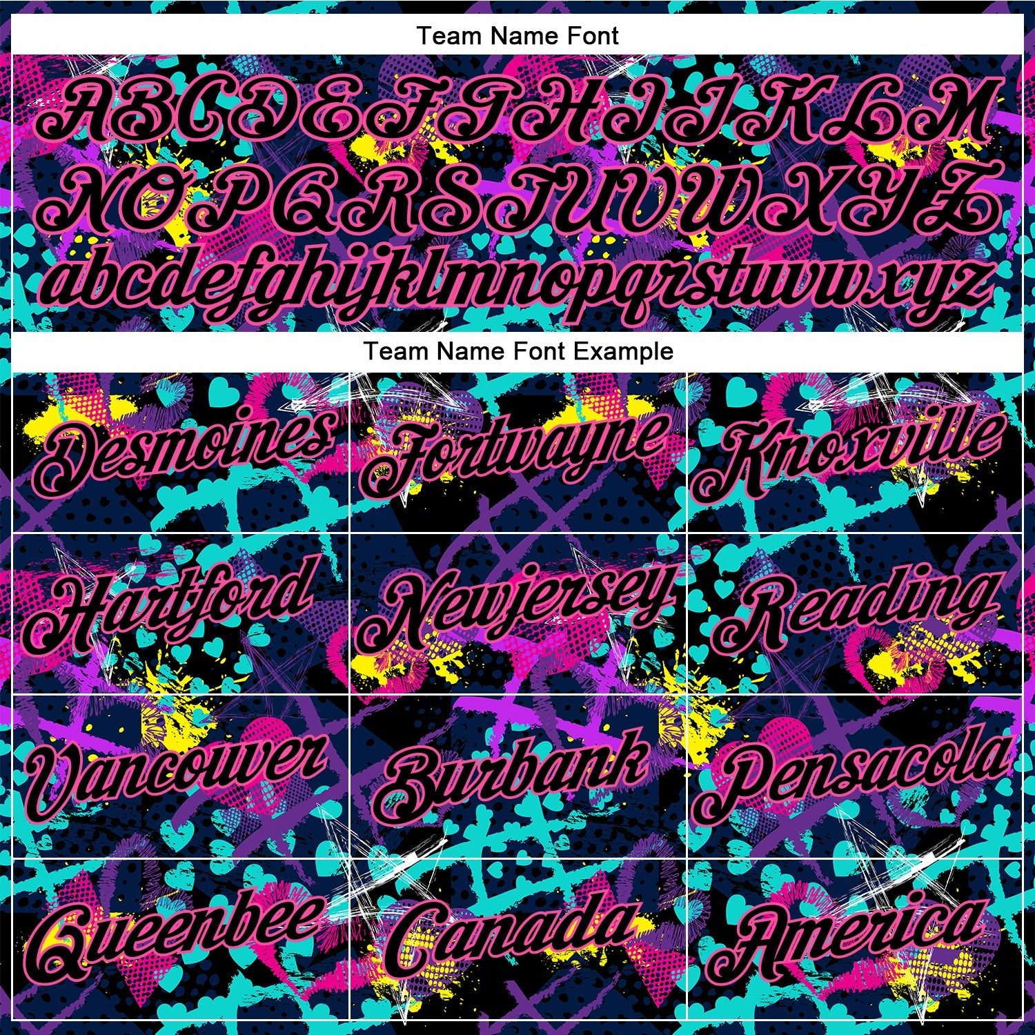 Custom Graffiti Pattern Black-Pink 3D Creative Hearts Stars Geometric Figures Performance T-Shirt view 3